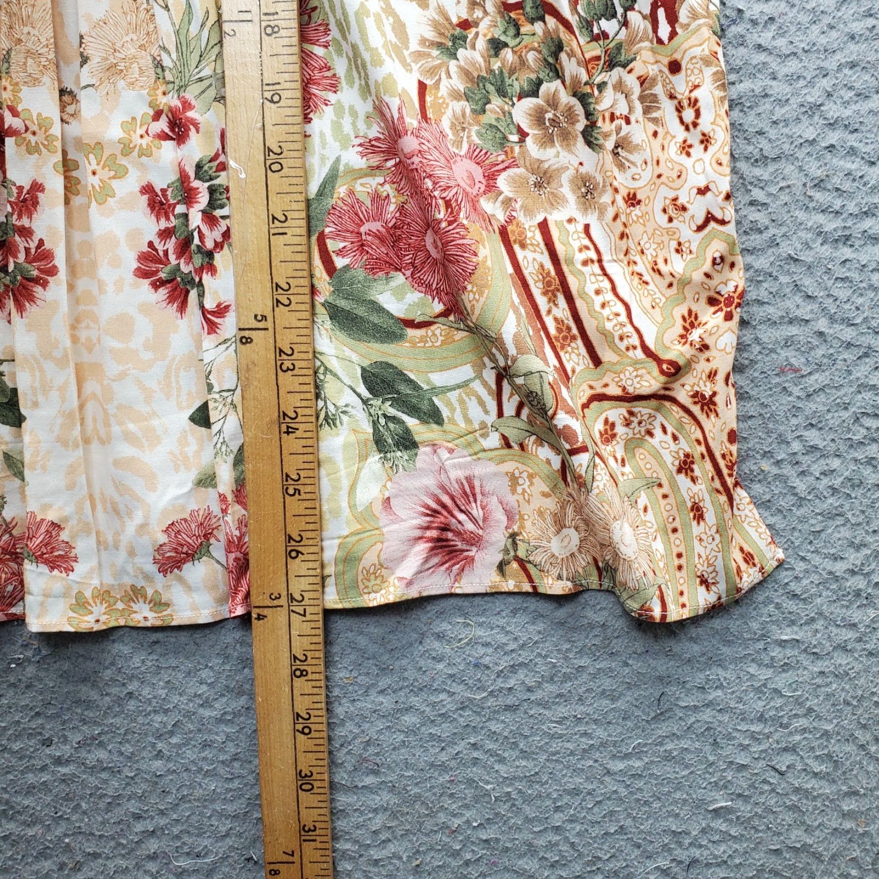 Soft Surroundings Soft Surroundings Blouse Womens Size PL Multicolor Floral Short Sleeve Pullover Linen? Rayon Size L / US 10 / IT 46 - 3 Thumbnail