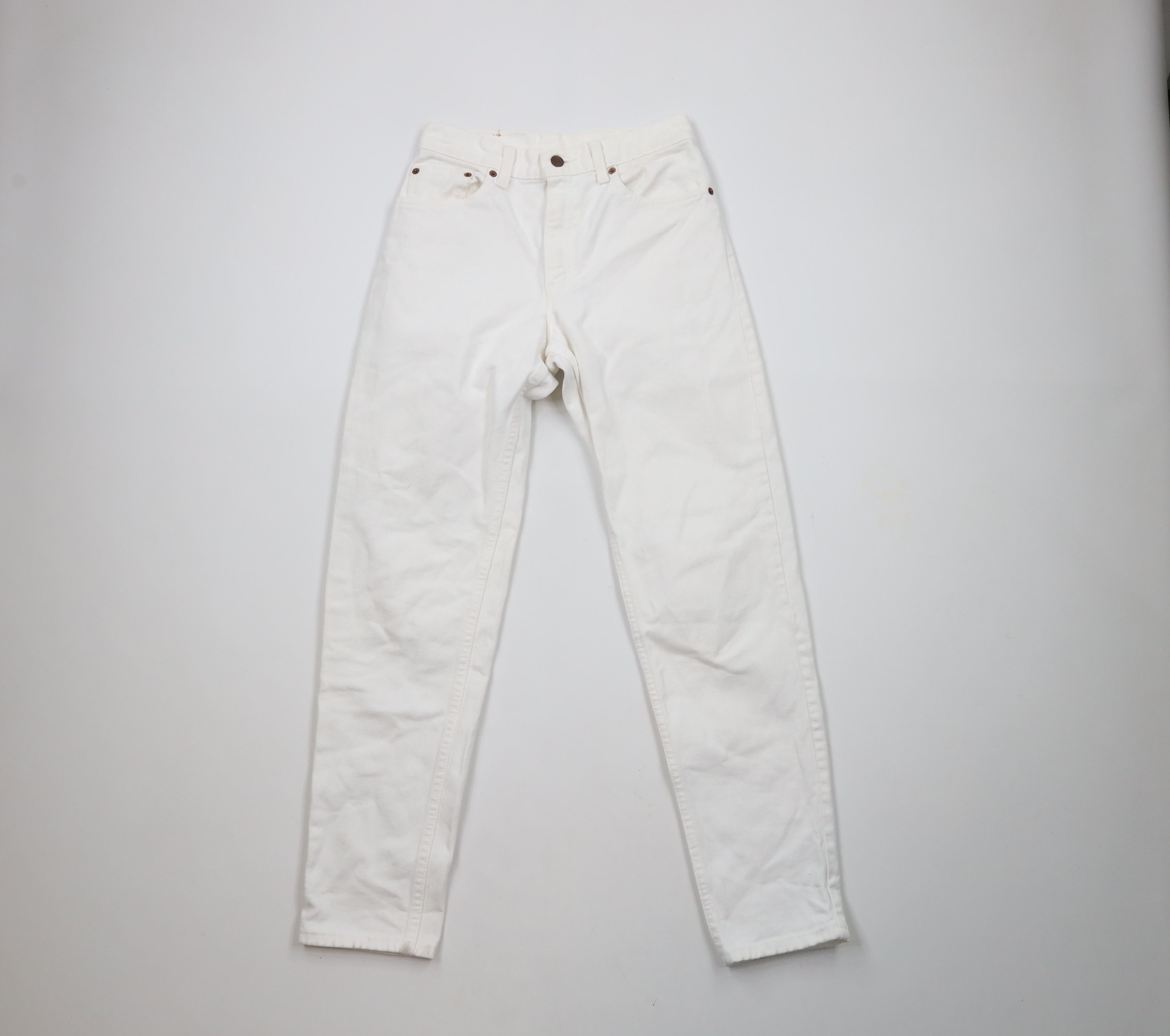 Levi's × Vintage Vintage 90s Levis 550 Fit Tapered Leg Denim Jeans White USA Size 28" / US 6 / IT 42 - 1 Thumbnail