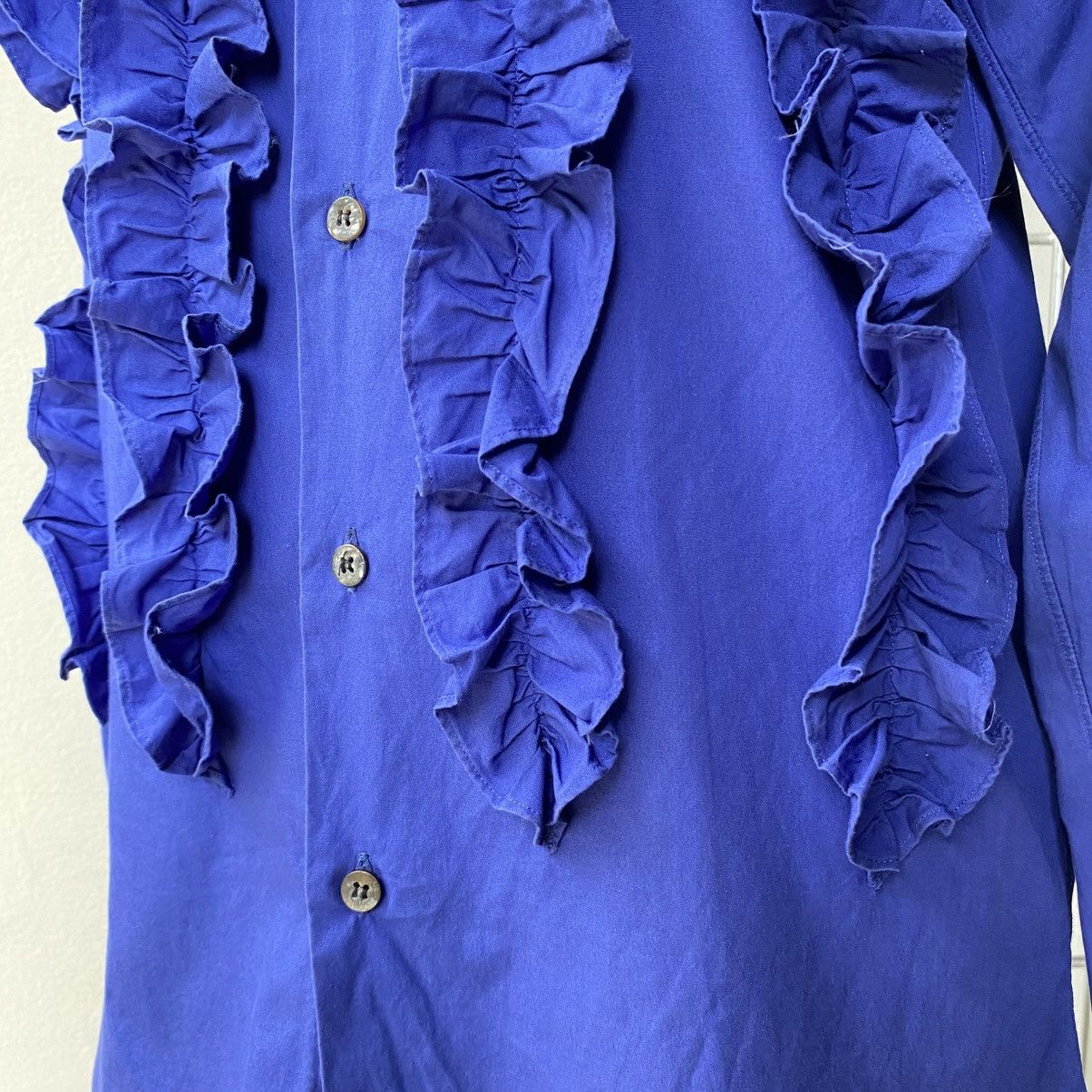 Masaki Matsushima MASAKI MATSUSHIMA Cobalt Ruffle Front Blouse Size US M / EU 48-50 / 2 - 6 Thumbnail