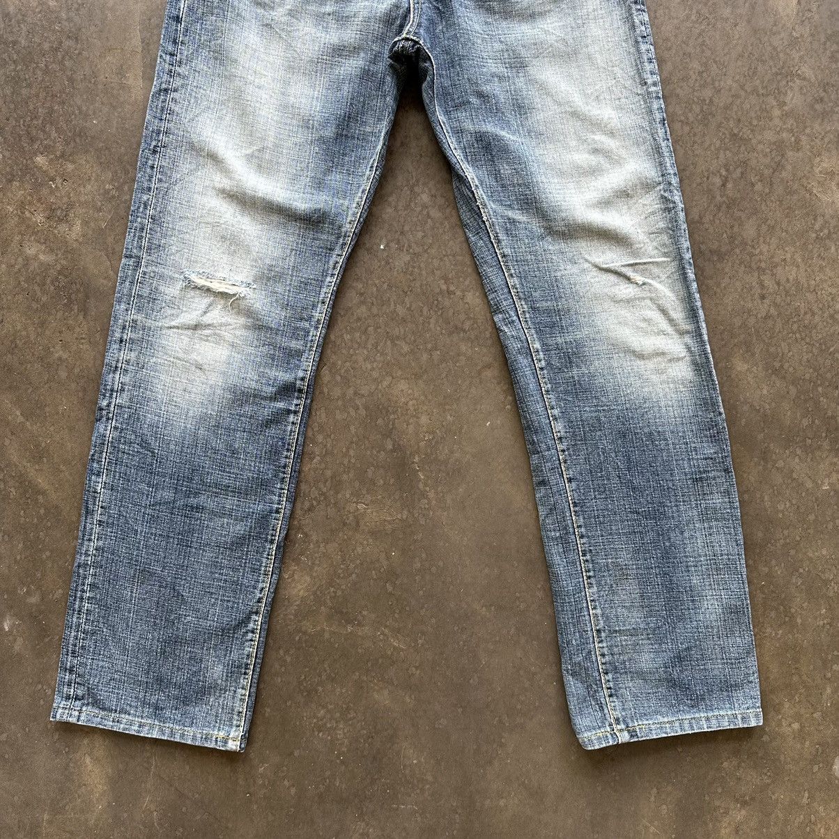 Japanese Brand Vintage GLHEART Distressed Faded Denim Jean Pant W30 Size US 30 / EU 46 - 2 Thumbnail