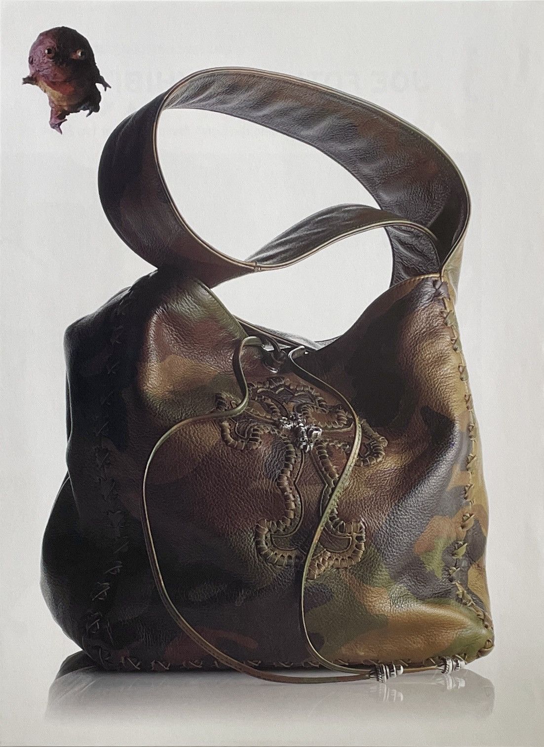 Chrome Hearts × Vintage Chrome Hearts brown handbag photo Poster framed 9x11 Size ONE SIZE - 2 Thumbnail