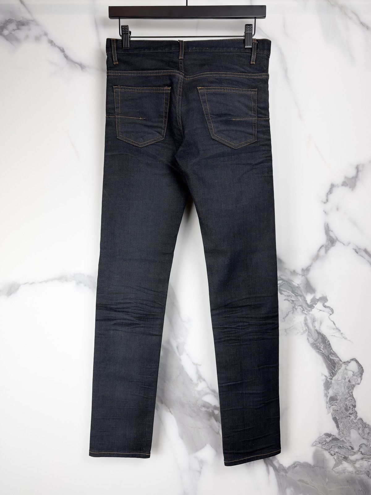 Dior AW09 Dior Homme Black Waxed Coated Whiskered Denim Jeans Size US 28 / EU 44 - 3 Thumbnail