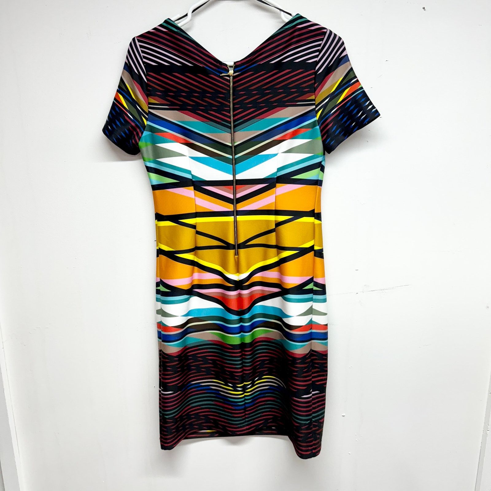 Other Maia Womens Multicolor Zip Up Mini Short Sleeve Dress Size 4 Size S / US 4 / IT 40 - 4 Thumbnail