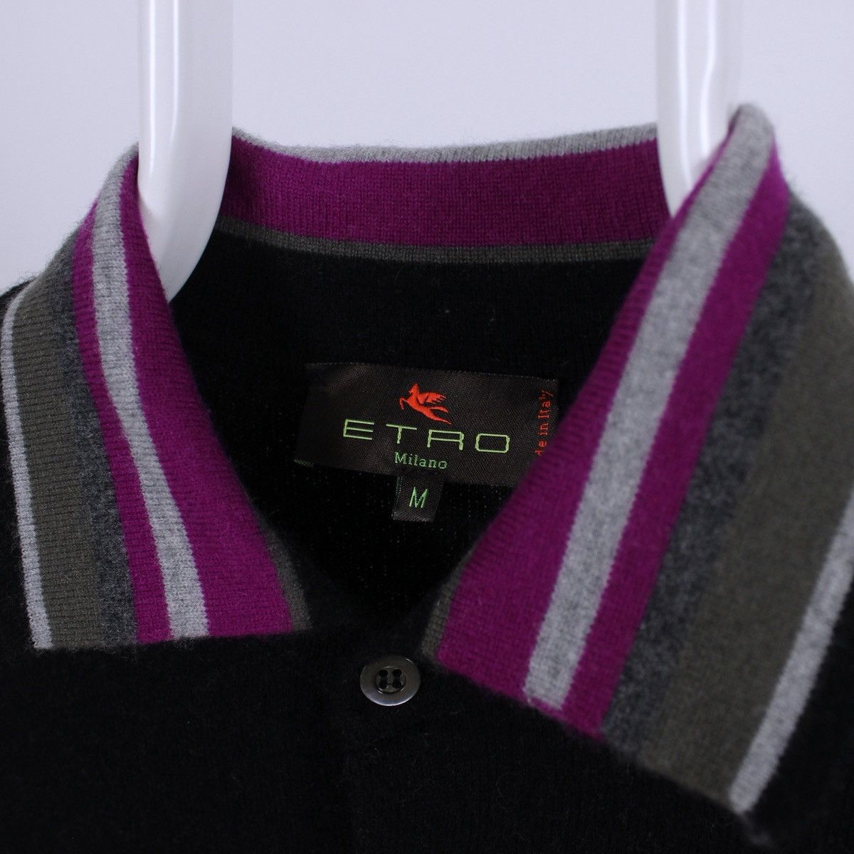 Etro Vintage Etro Milano Long Sleeve Polo Cashmere Jumper Size US M / EU 48-50 / 2 - 3 Thumbnail