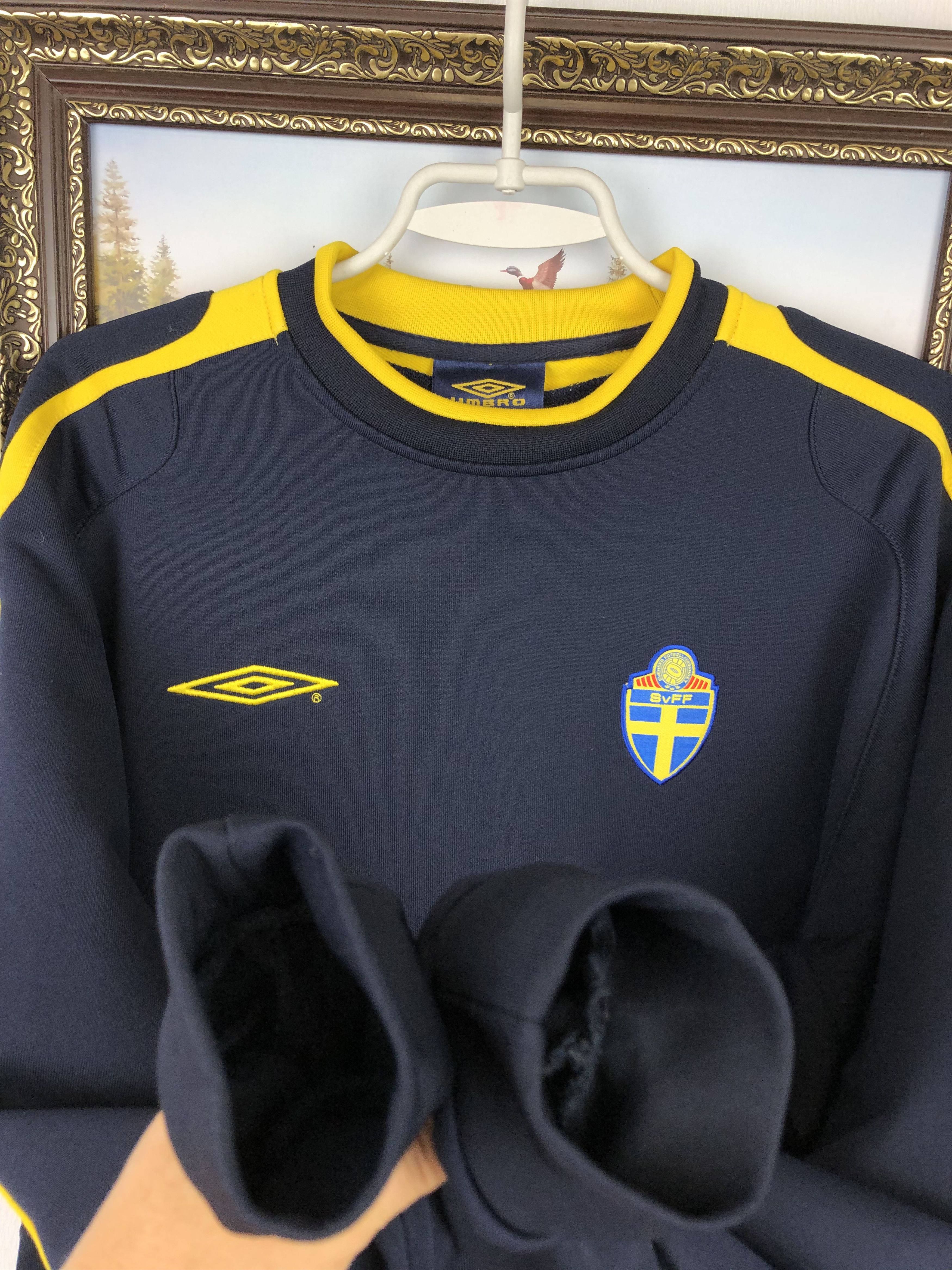 Umbro × Vintage Vintage Umbro Sweden Football Suit Jacket Pants Track Soccer Size US L / EU 52-54 / 3 - 4 Thumbnail