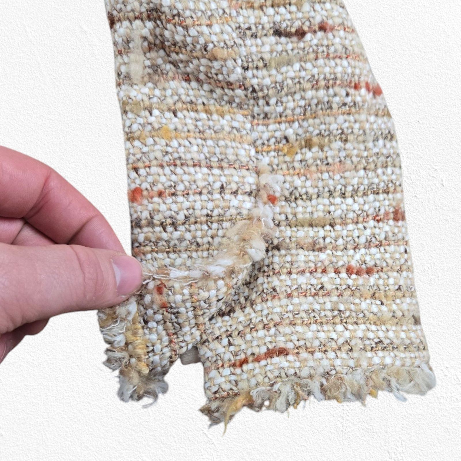 Vintage 90s Y2K Kasper Beige Boucle Tweed Blazer Size 4 Petites Size S / US 4 / IT 40 - 6 Thumbnail