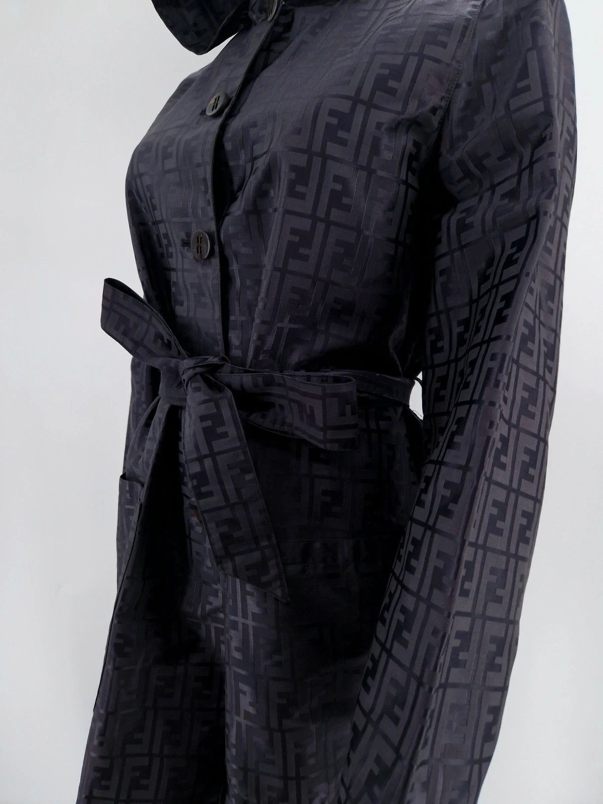 Fendi Fendi Zucca FF Monogram Hooded Trench Coat Size S / US 4 / IT 40 - 3 Thumbnail