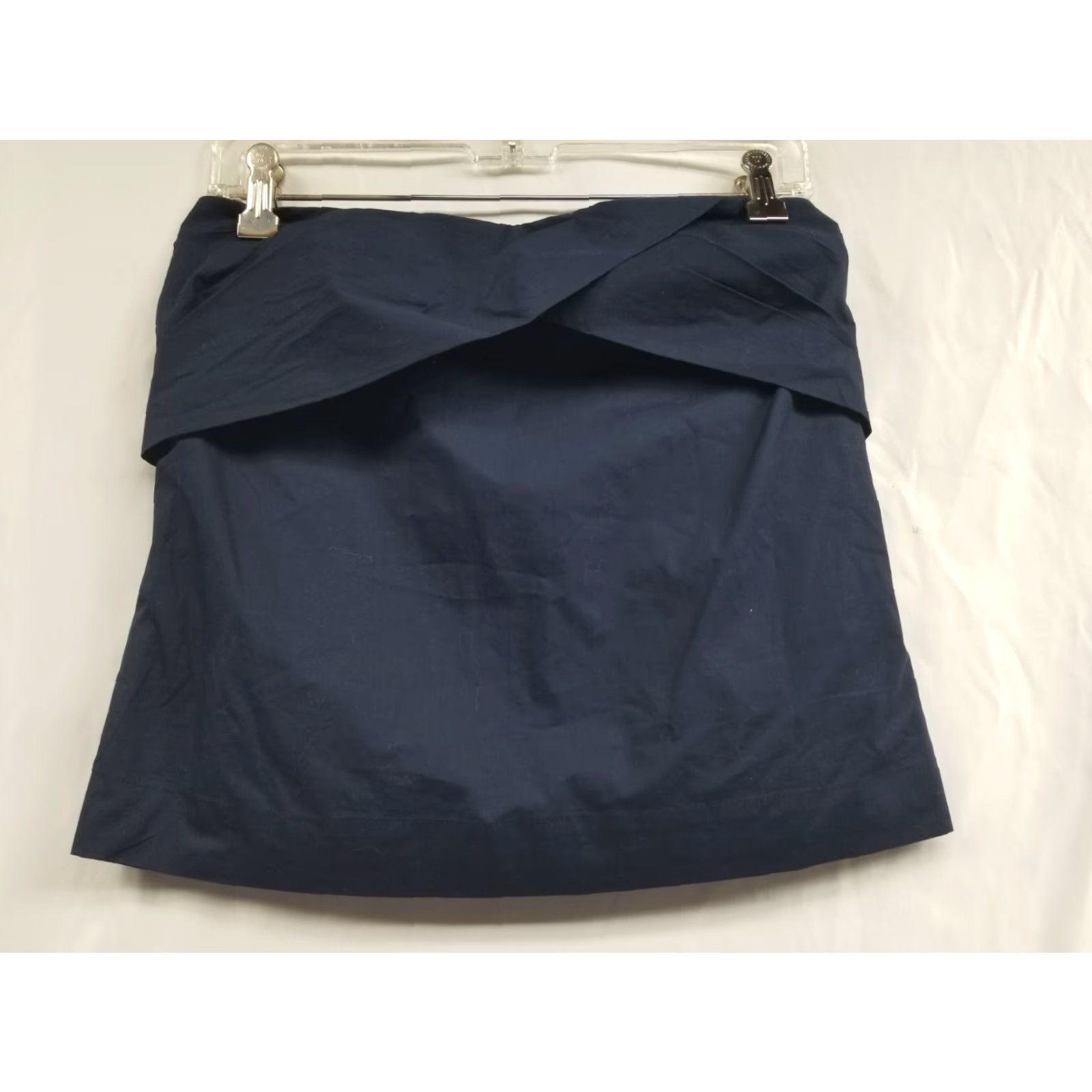 J.Crew J.CREW Womens Tub e Top Navy Blue Paper Rear Zipper Cotton Size 2 Size XS / US 0-2 / IT 36-38 - 2 Thumbnail