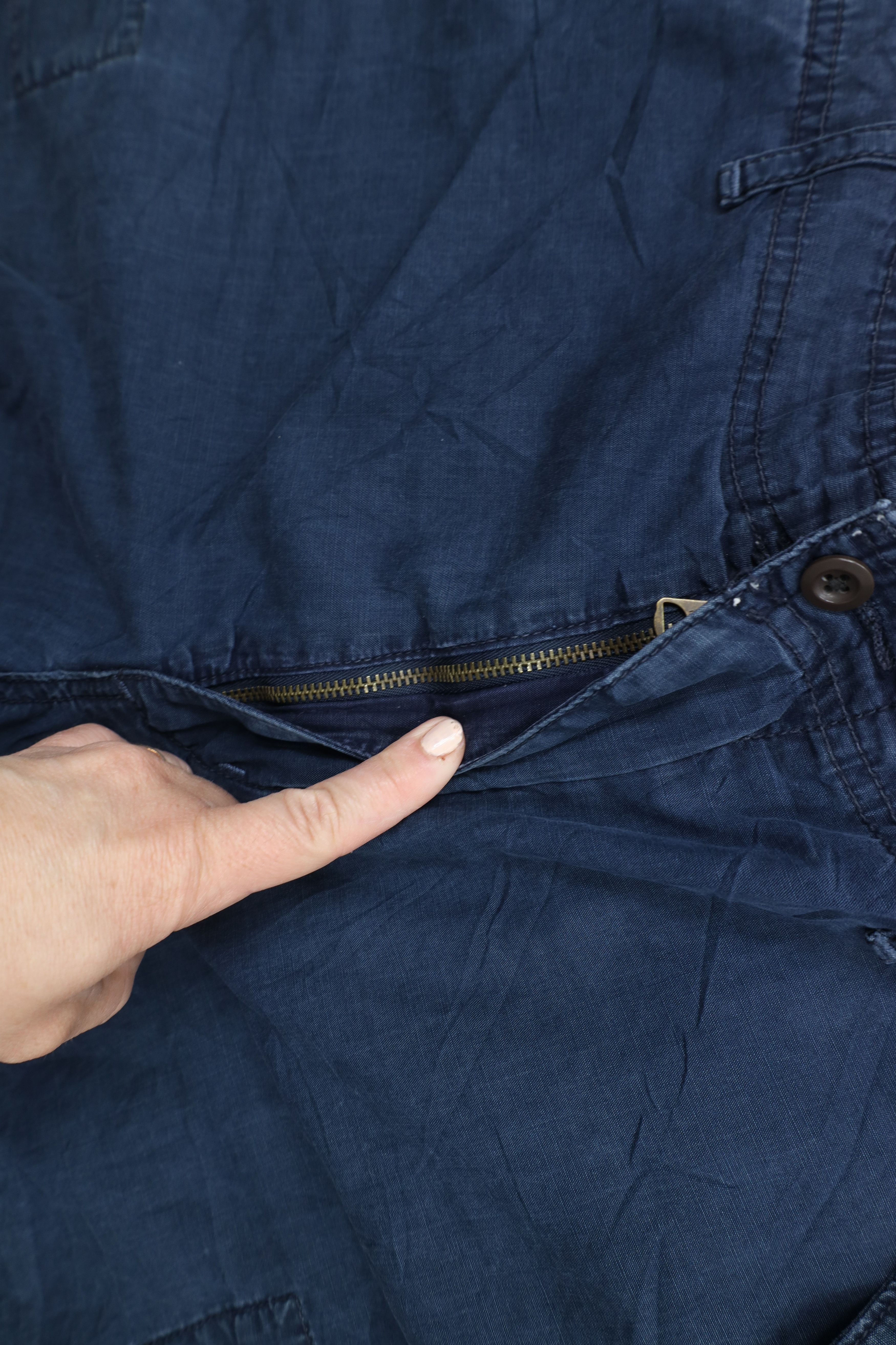 Ralph Lauren × Vintage Vintage 90s Ralph Lauren Surplus Cargo Shorts Navy Blue Size US 40 / EU 56 - 6 Thumbnail
