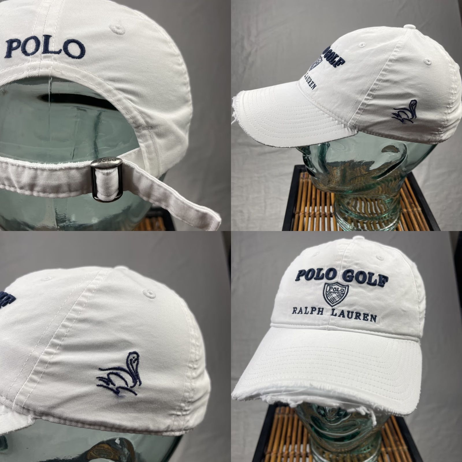 Polo Ralph Lauren Polo Ralph Lauren Hat Cap Mens Strap White Pelican Hill Golf Club Distressed Cap Size US M / EU 48-50 / 2 - 8 Thumbnail