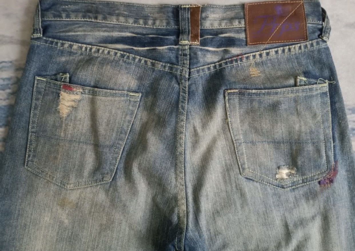 Prps FIRE 🔥 PRPS FLARE JEANS SPLATTED COLOUR DISTRESSED Size US 35 - 5 Thumbnail