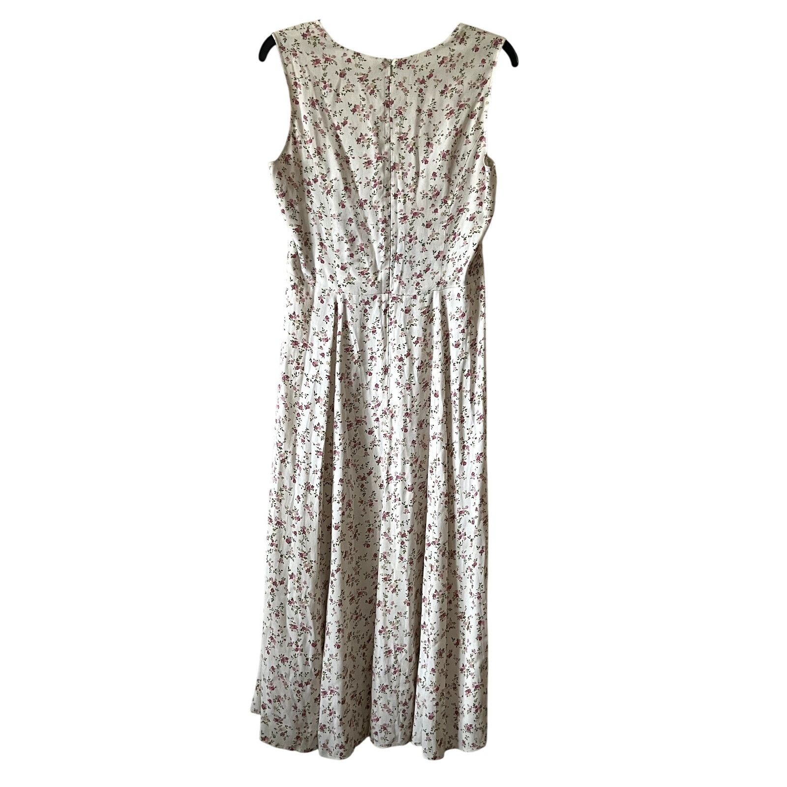 Reformation reformation midi white floral sleeveless dress size 10 C9 Size L / US 10 / IT 46 - 5 Thumbnail