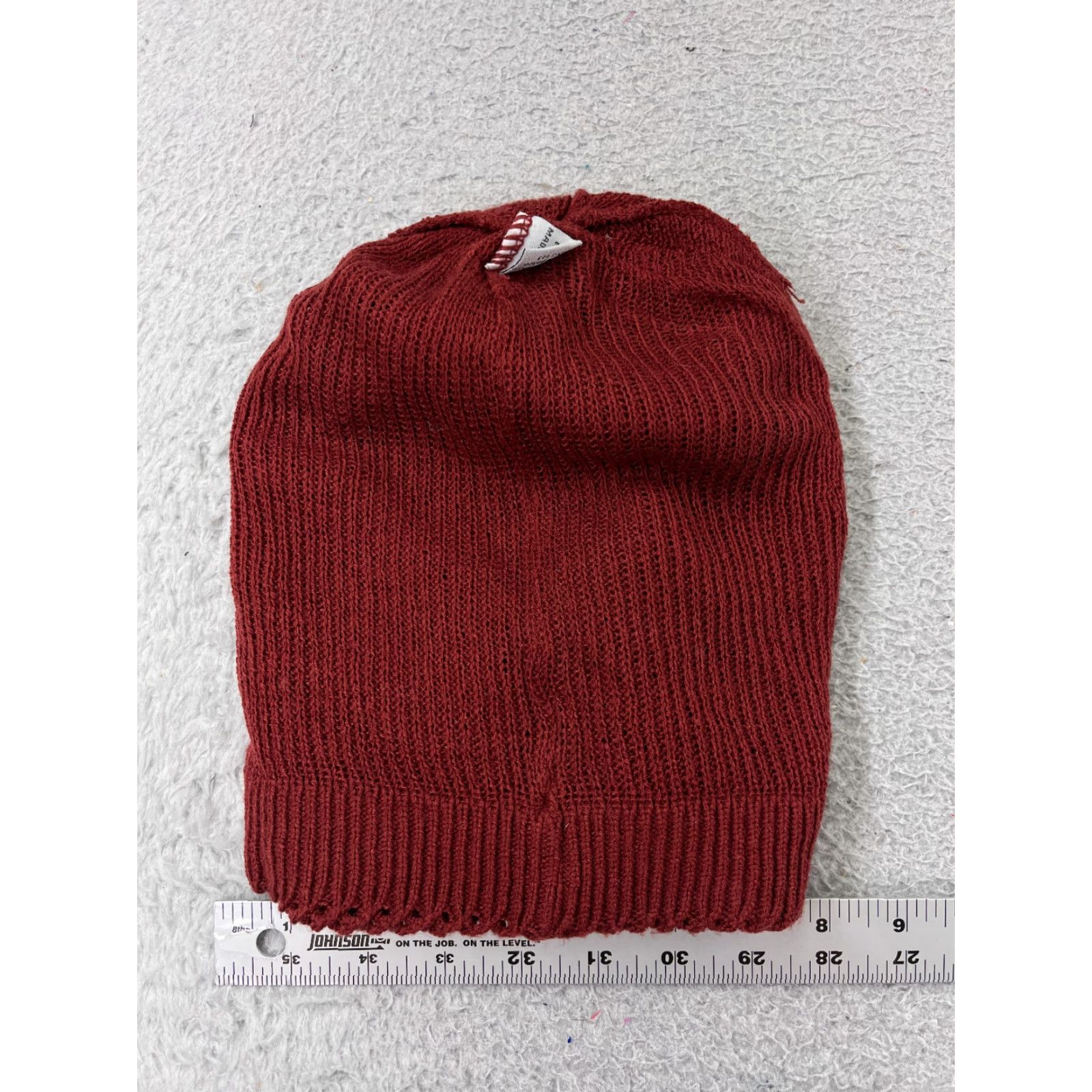 Vintage C.C Exclusives Beanie Adult One Size Red Knit 100% Acrylic Winter Ski Logo Womens Size ONE SIZE - 4 Thumbnail