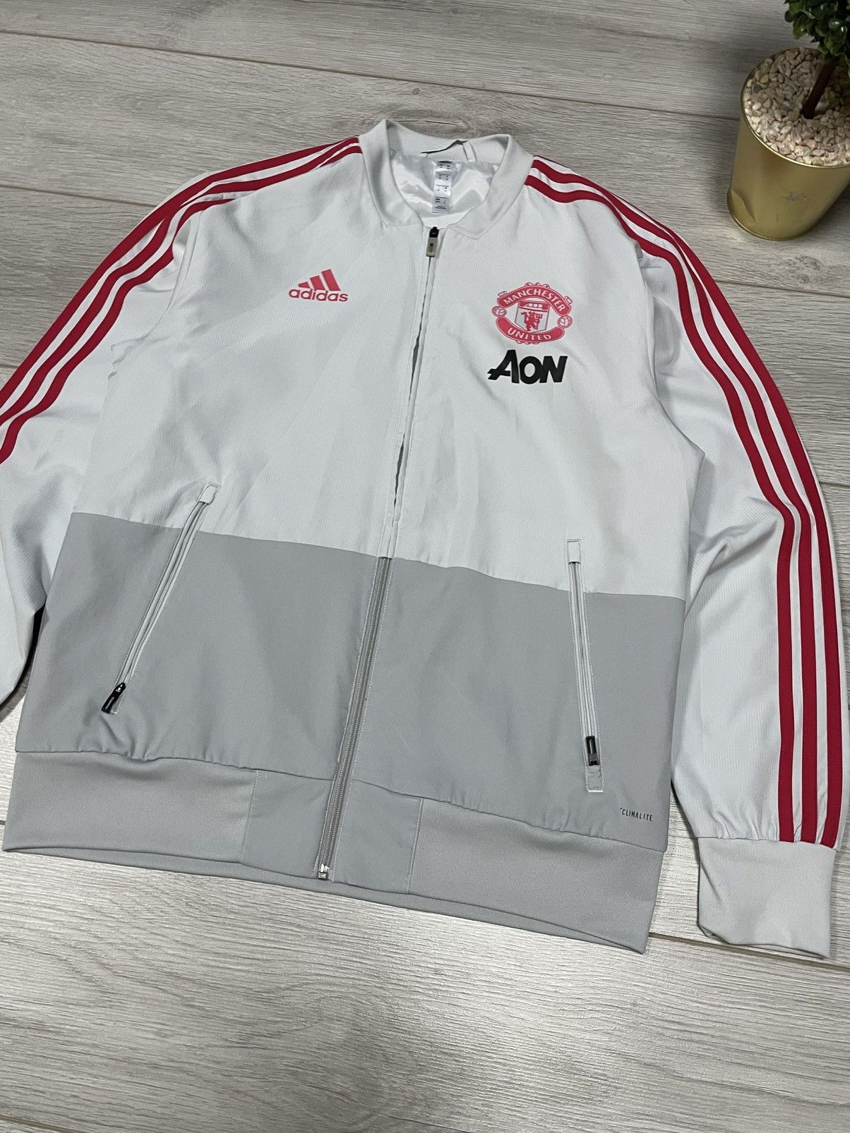Adidas Adidas AON Manchester United Soccer track Jacket zip Size US M / EU 48-50 / 2 - 2 Thumbnail
