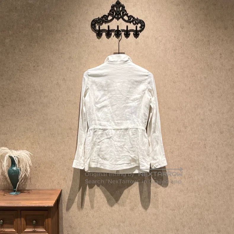 Loro Piana Loro Piana Traveller White Linen Jacket Size XS / US 0-2 / IT 36-38 - 3 Thumbnail