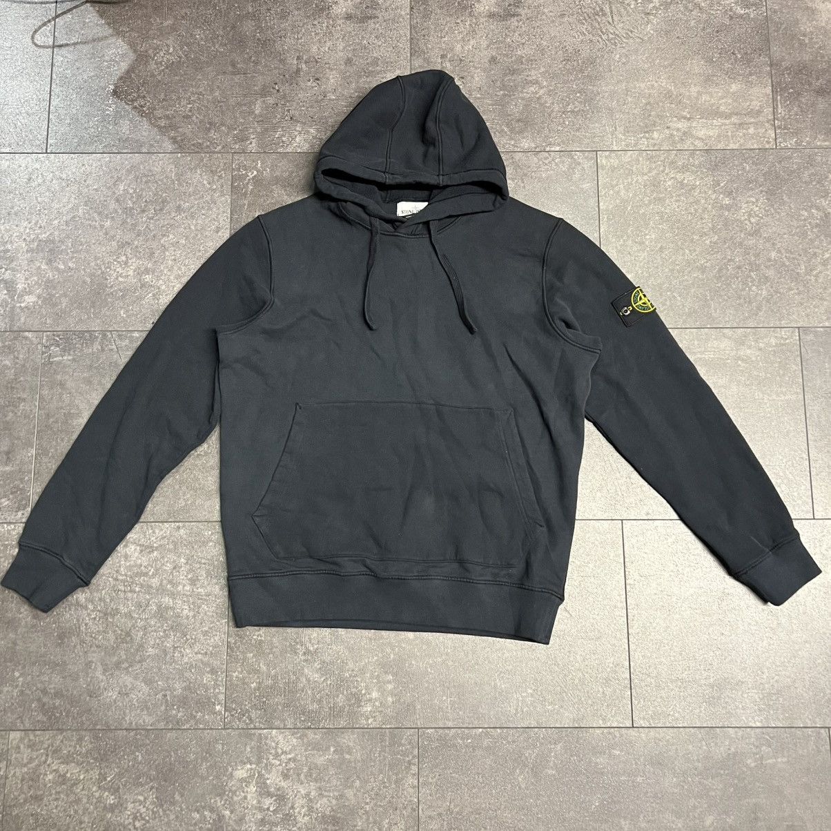 Stone Island Garment Dyed Popover Hoodie Navy