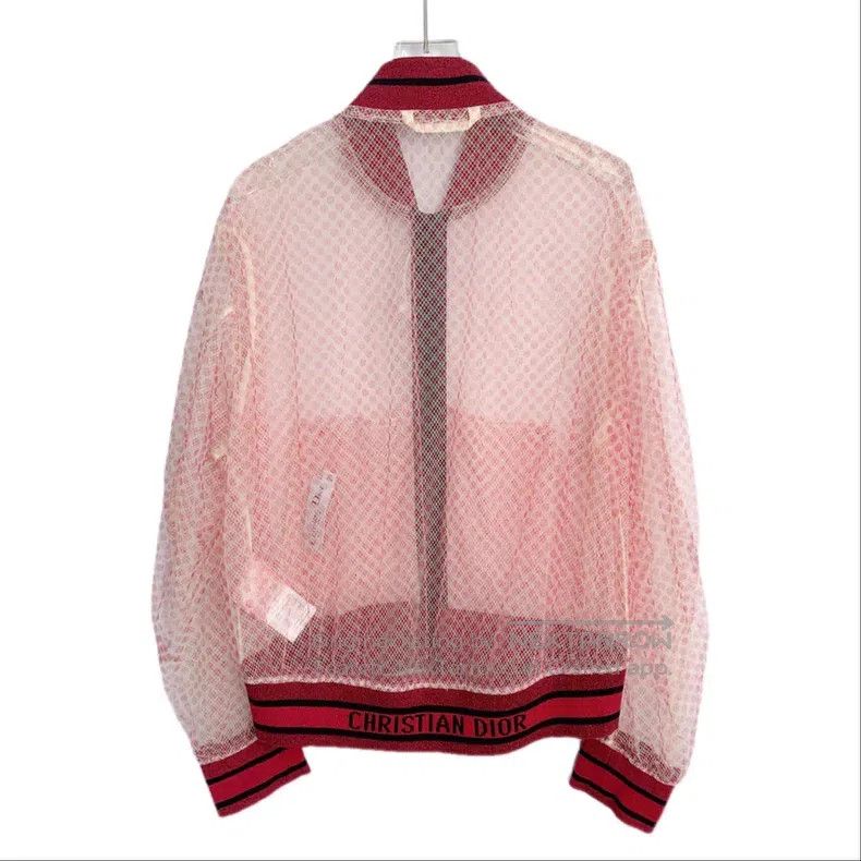 Dior Dior Light pink bee embroidery hollow stand-up collar zipp Size XS / US 0-2 / IT 36-38 - 2 Thumbnail