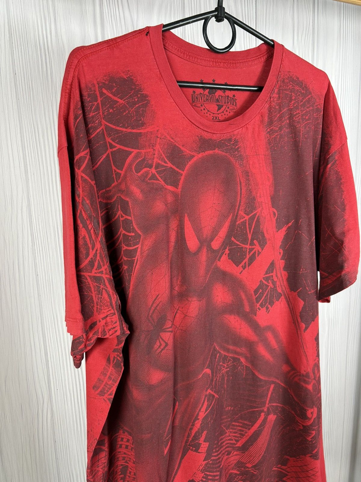 Universal Studios Rare Vintage AOP Spider Man All Over Printed Marvel T-Shirt Size US XXL / EU 58 / 5 - 2 Thumbnail
