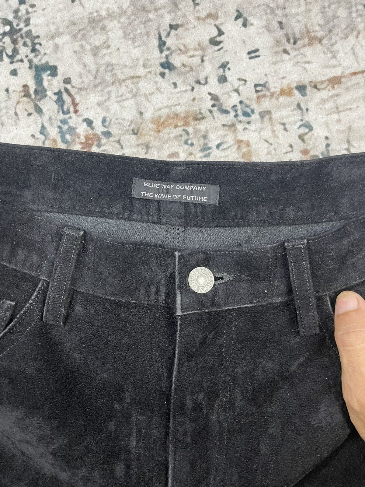 Blue Blue Japan Blue Way Company Black Suede Pants Size US 30 / EU 46 - 7 Thumbnail