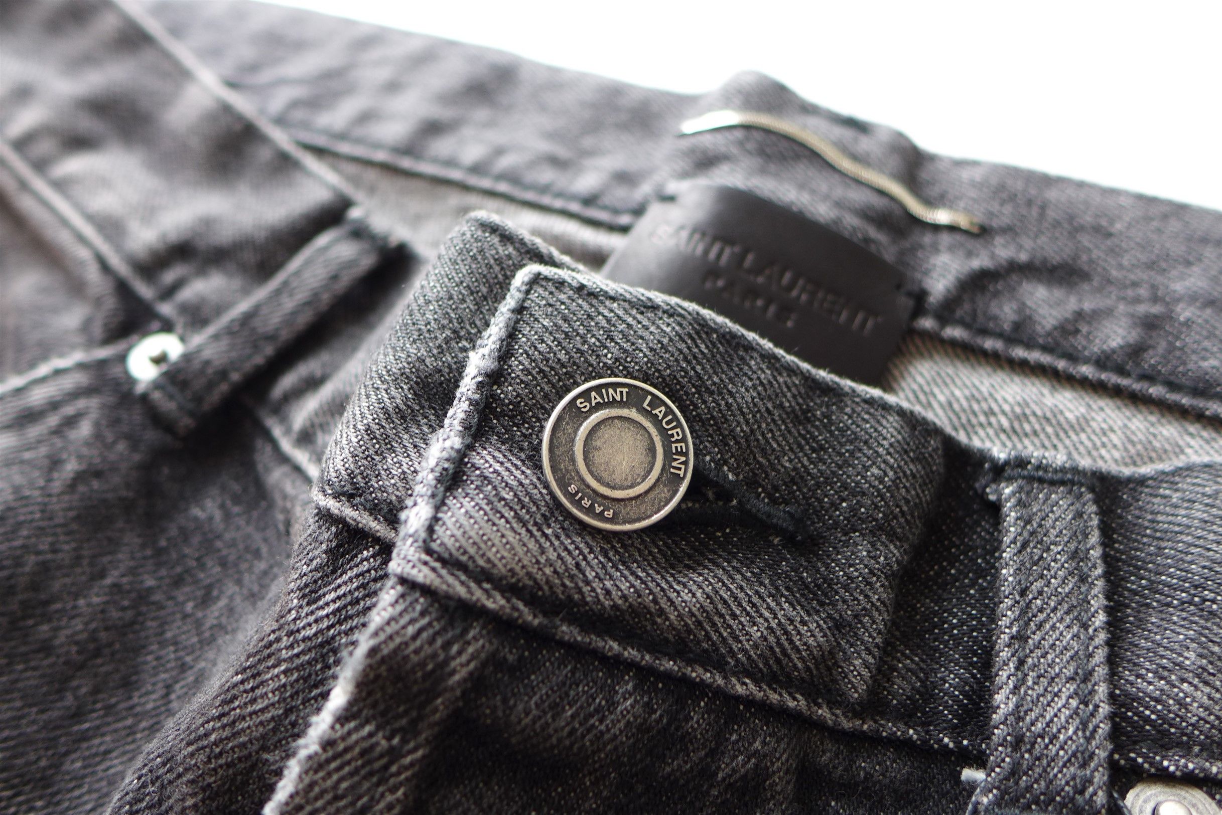 Saint Laurent Paris Saint Laurent D18 Jeans - Washed Black Denim Size US 32 / EU 48 - 10 Thumbnail