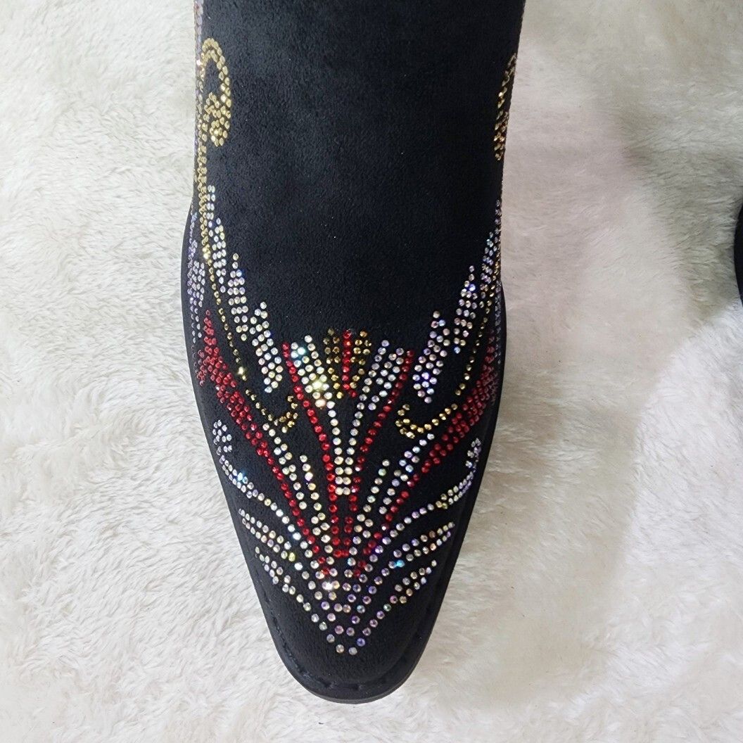 Other MUERTO Country Western Cowgirl Boots Sparkling Iridescent Rh Size US 8 / IT 38 - 8 Thumbnail