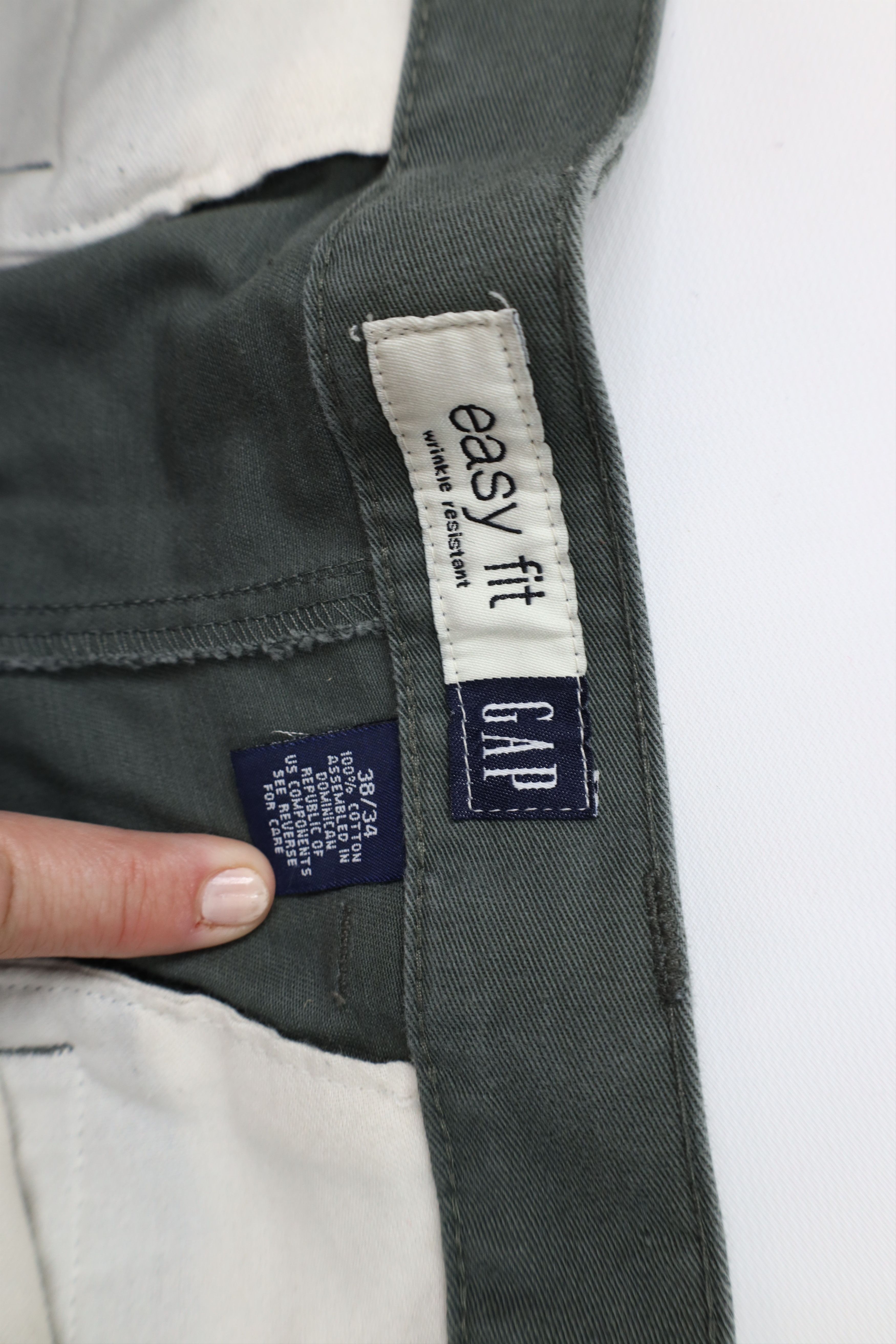 Gap Vintage 90s Gap Fit Wide Leg Chino Pants Green Cotton Size US 38 / EU 54 - 6 Thumbnail