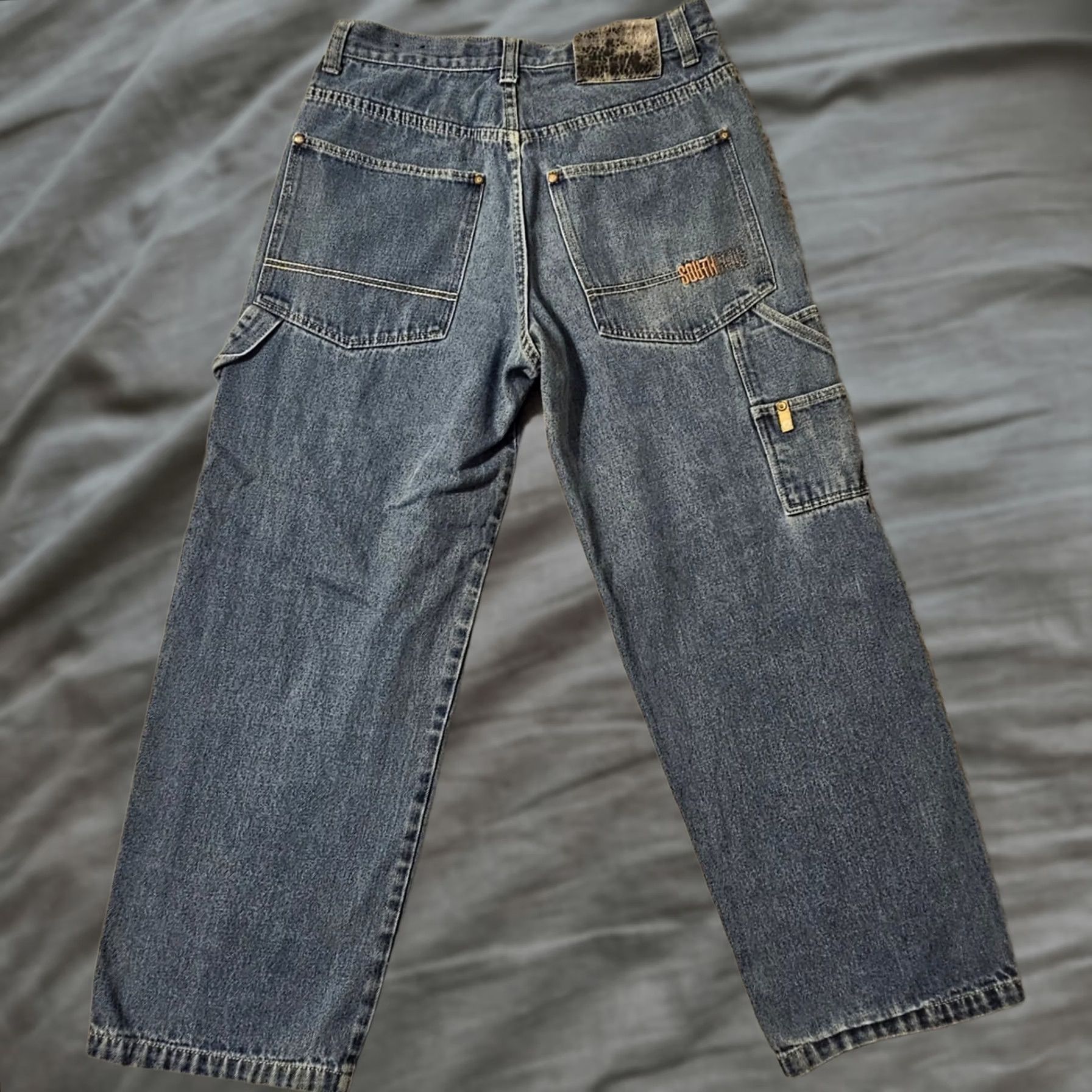 Southpole VINTAGE Southpole Jeans Blue 32x29 9" Wide Leg Baggy Y2K Carpenter Spellout Mens Size US 32 / EU 48 - 1 Thumbnail
