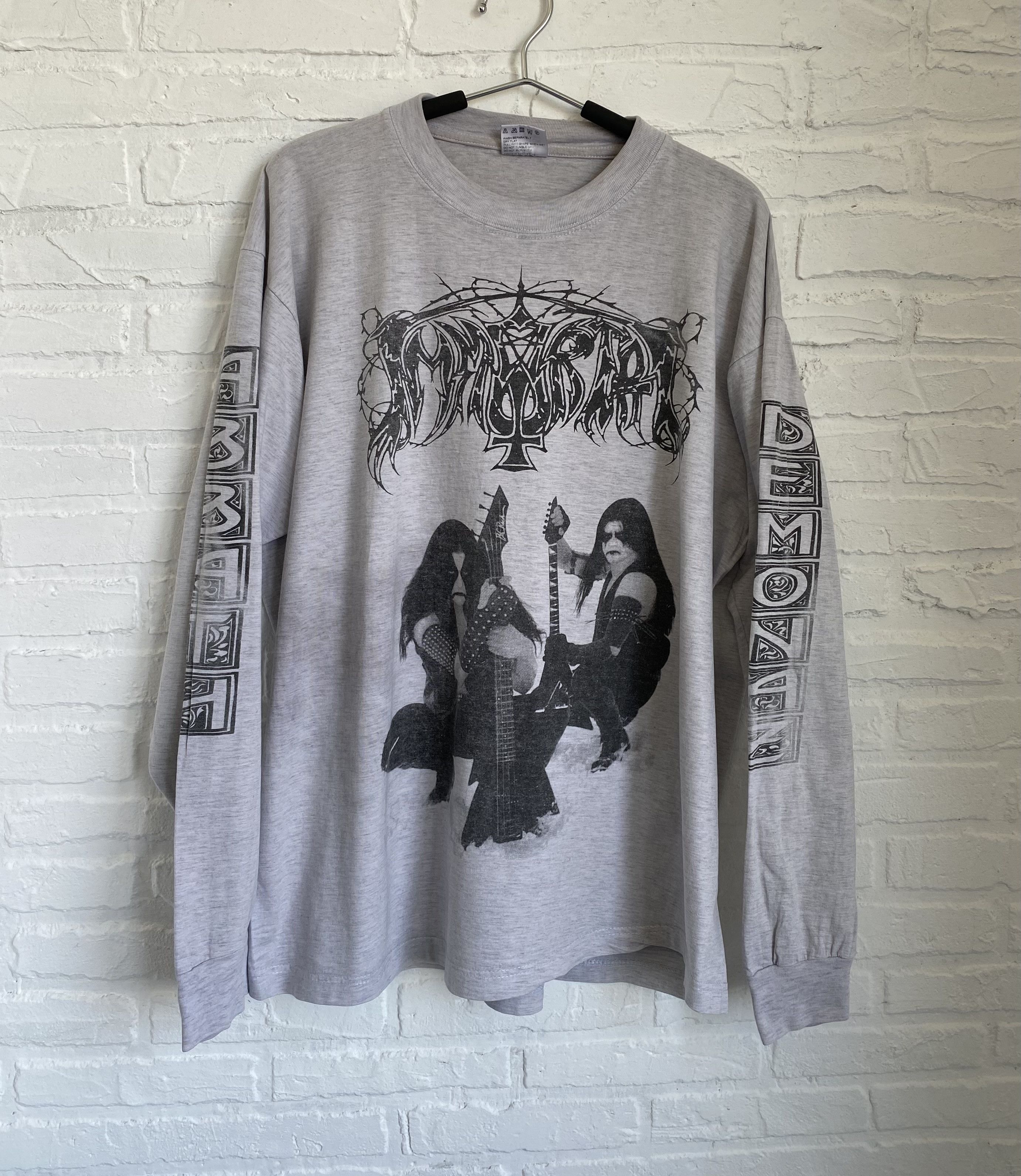 image of Band Tees x Rock T Shirt Vintage 1995 Immortal Battles In The North T-Shirt in Grey, Men's (Size XL