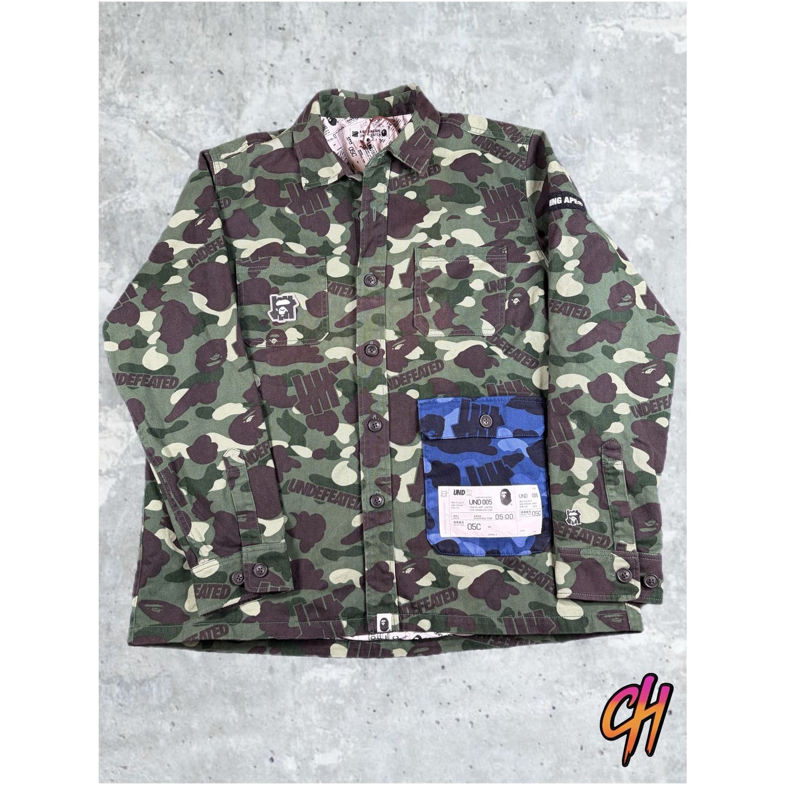 Bape BAPE X Undefeated Color Camo Flannel Jacket Size Large Size US L / EU 52-54 / 3 - 1 Thumbnail