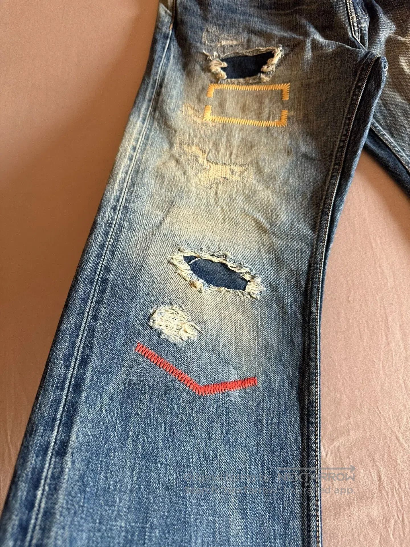 FDMTL FDMTL 24AW Classic Straight Distressed Denim. Size US 32 / EU 48 - 2 Thumbnail