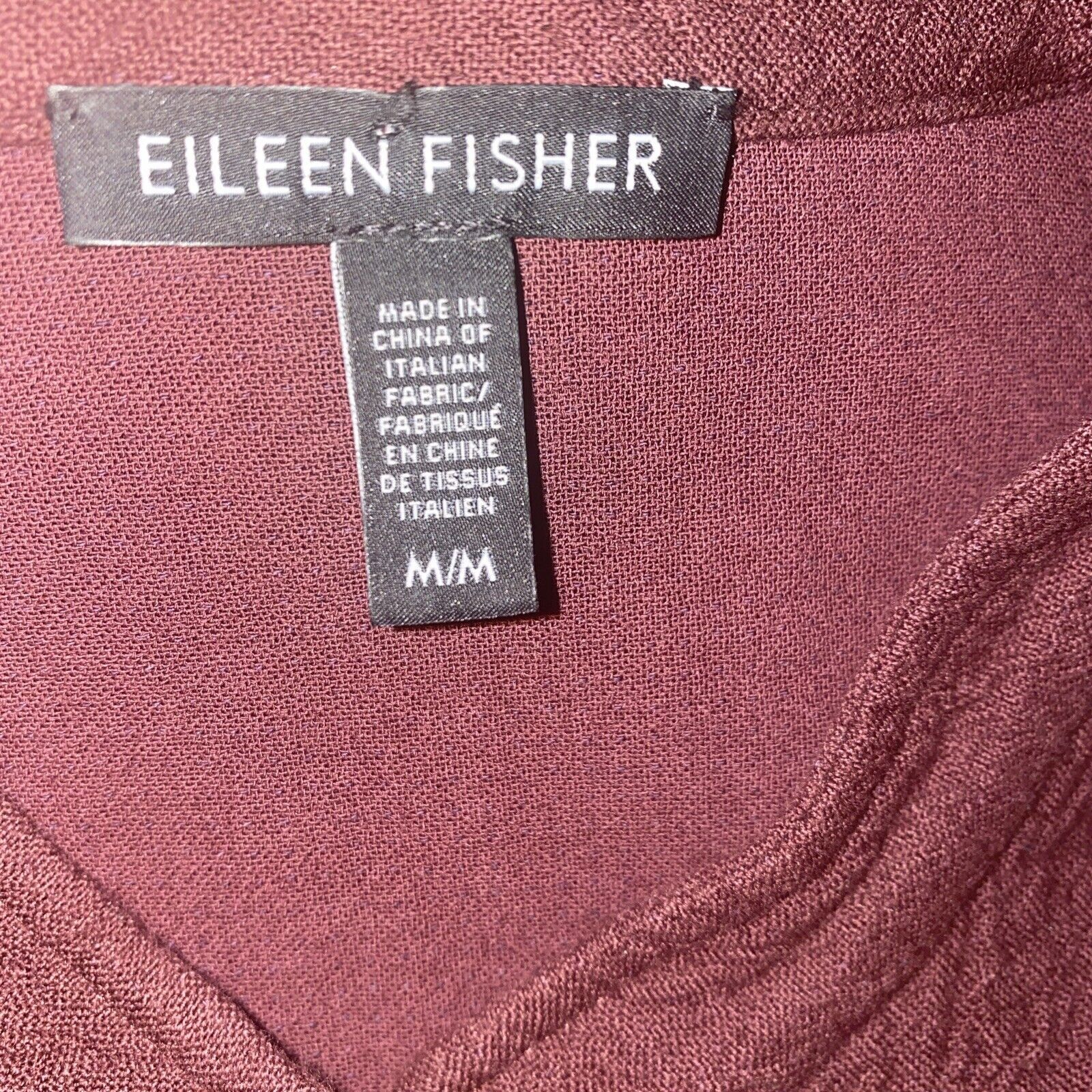 Eileen Fisher Eileen Fisher Size Medium Burgundy Minimalist Classic Blazer Size M / US 6-8 / IT 42-44 - 6 Thumbnail
