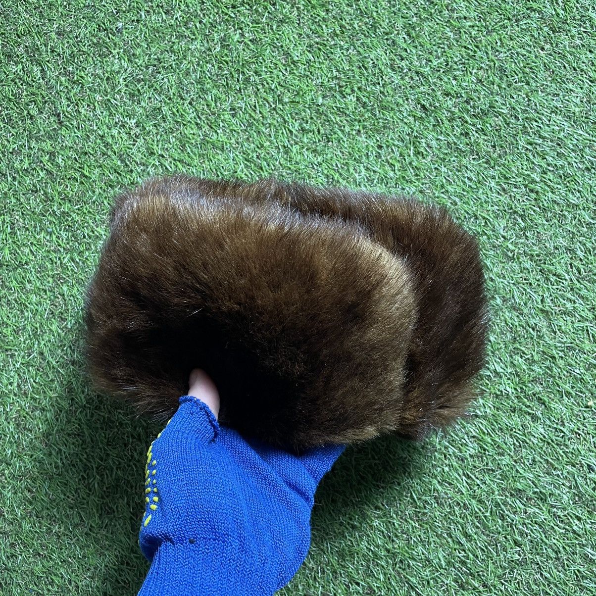 Vintage Vintage 90s Brown Fur Hat Archive Winter Grunge Tapered OS Size ONE SIZE - 1 Thumbnail
