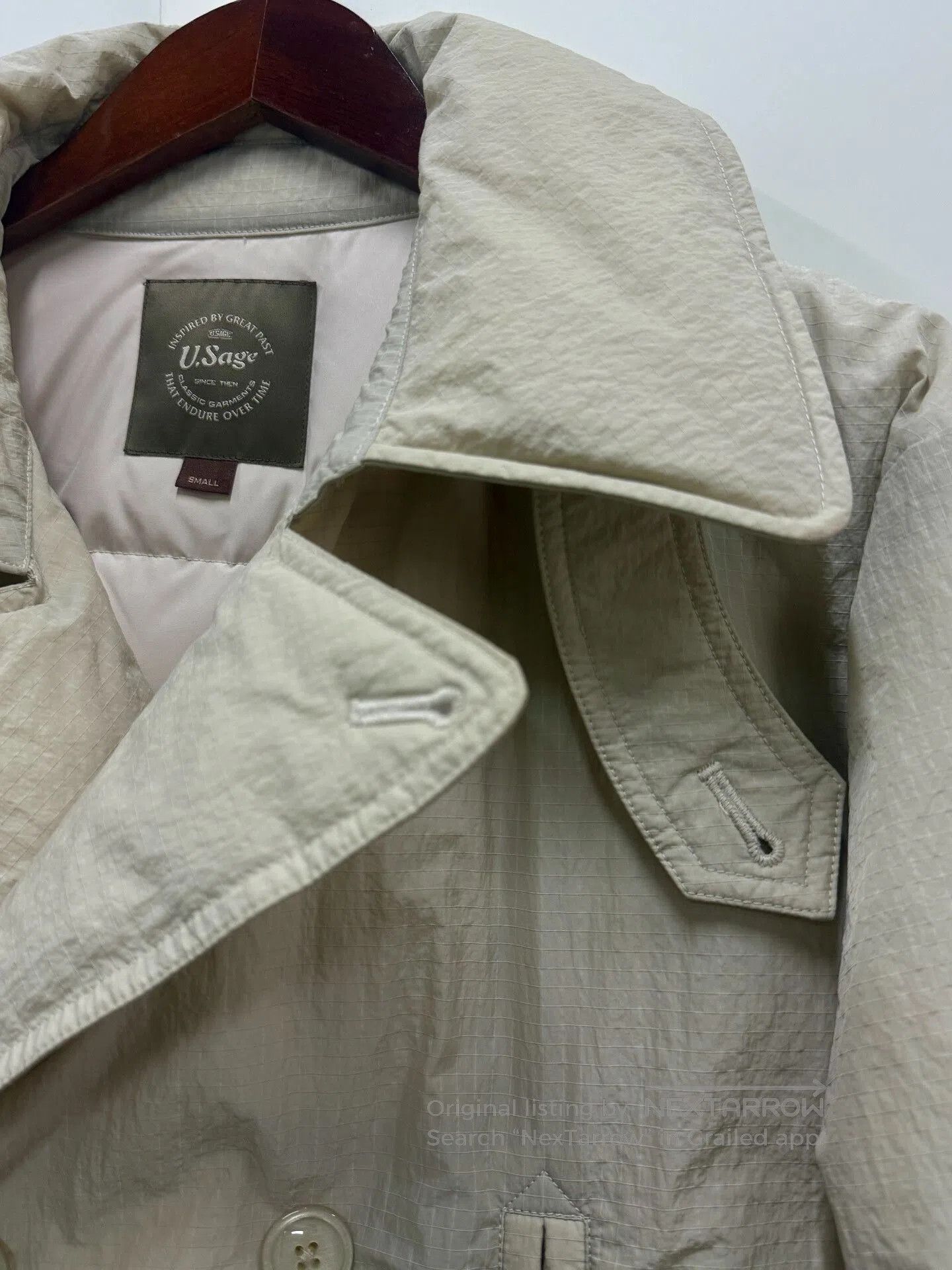 Sage U.Sage FW23 Metallic Nylon Down Pea Coat. Size US M / EU 48-50 / 2 - 5 Thumbnail
