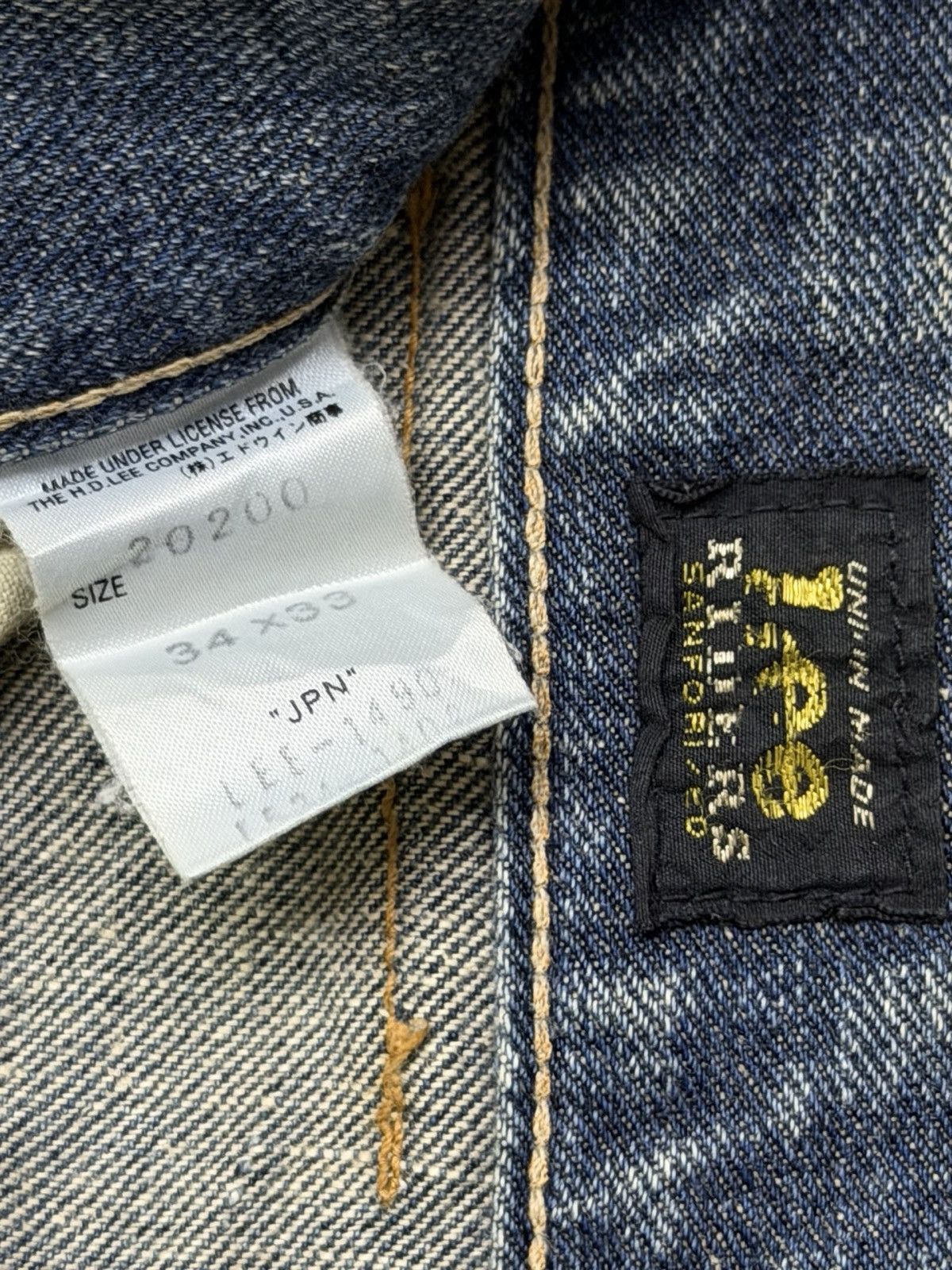 Lee Vintage 00s Lee Riders Japan Denim Jeans | Heavy Fade | W34 Size US 34 / EU 50 - 9 Thumbnail