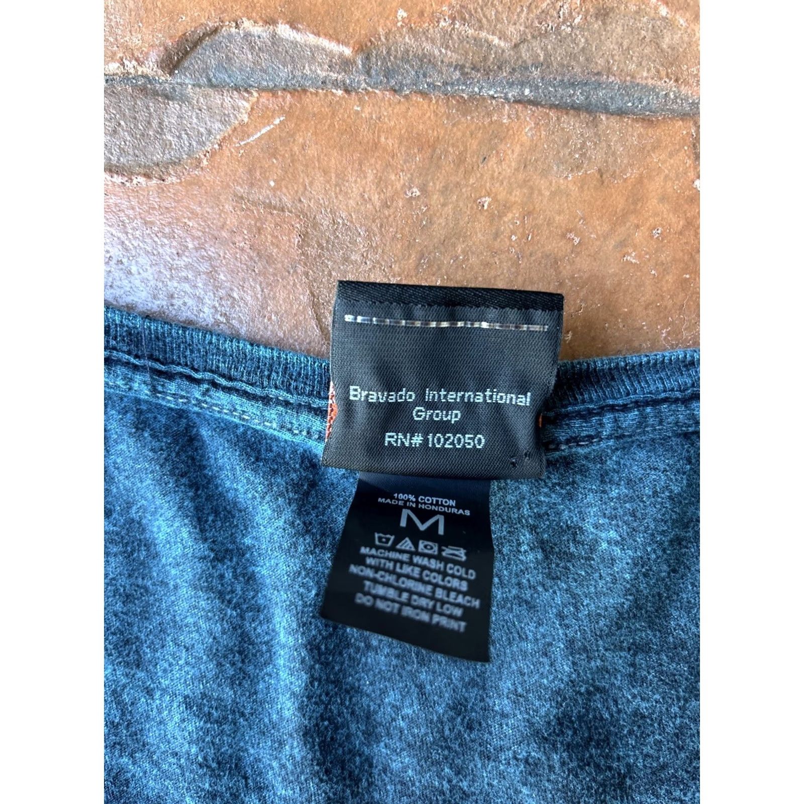 Harley Davidson Harley-Davidson T-Shirt Womens Medium Blue Rhinestone Studded Logo Size M / US 6-8 / IT 42-44 - 2 Thumbnail