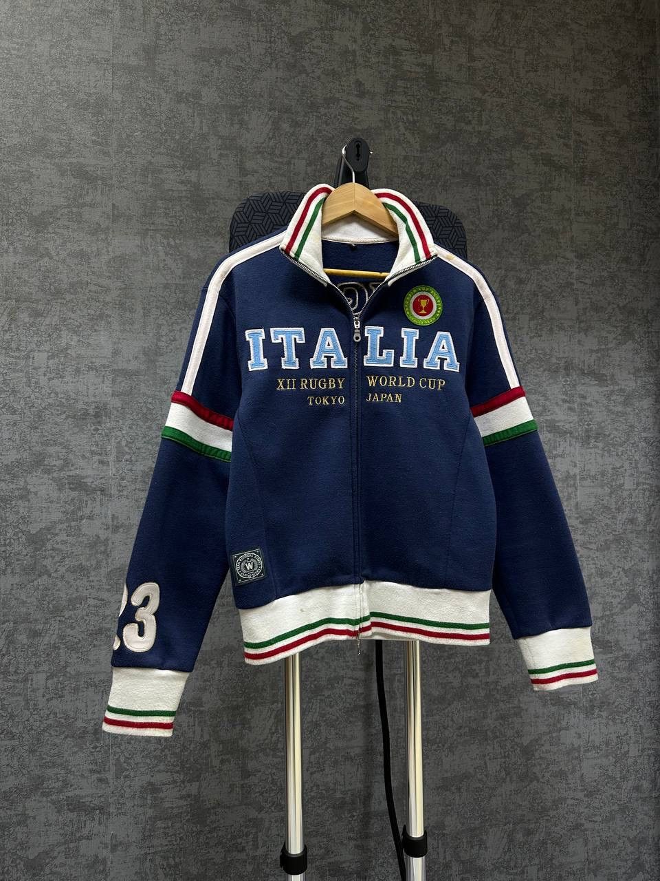 Japanese Brand × Vintage Vintage Italia Rugby Polo Ralph Lauren Style Zip Hoodie Size US S / EU 44-46 / 1 - 3 Thumbnail