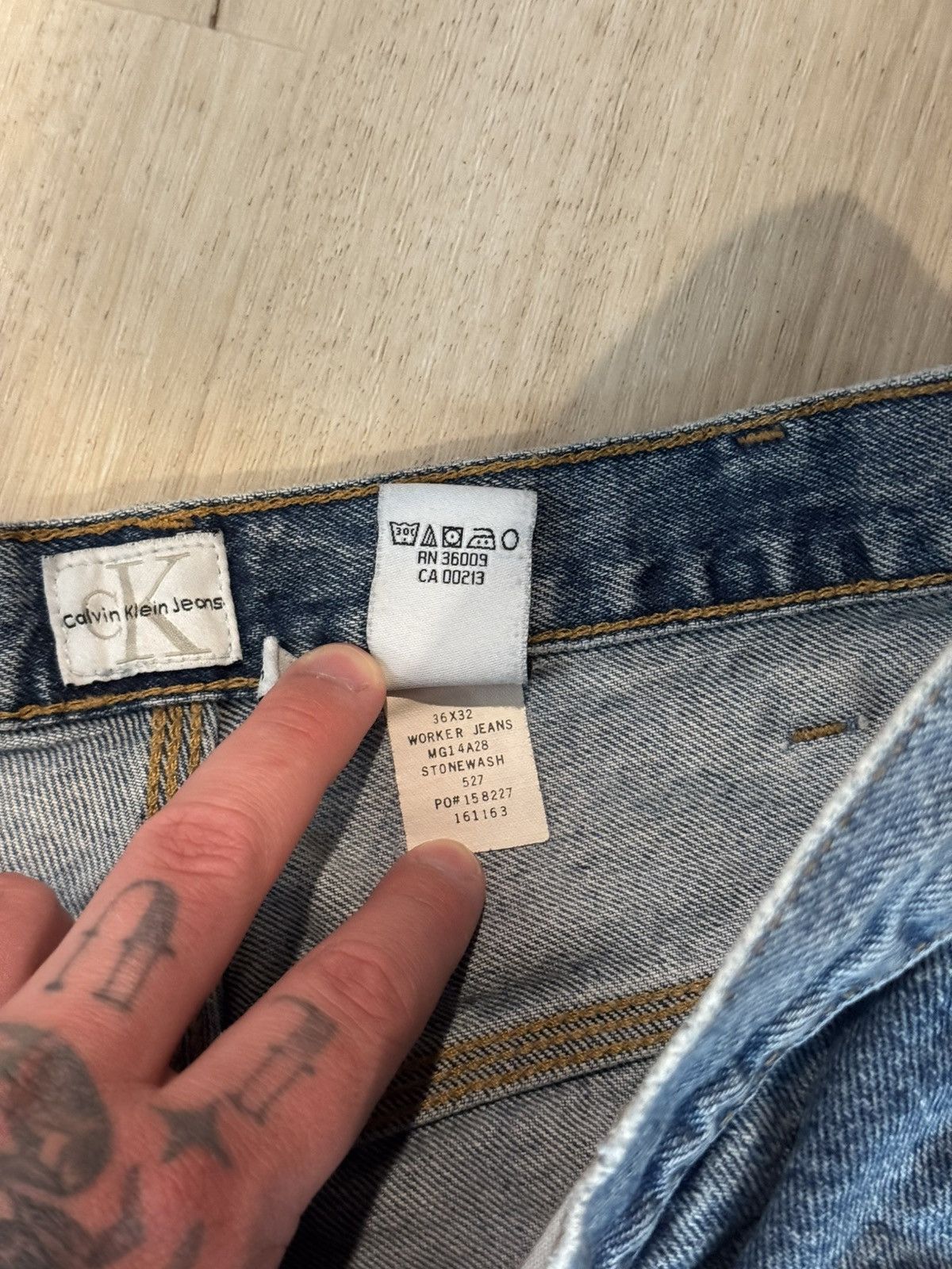 Calvin Klein Blue denim Calvin Klein worker jeans. Tagged 36x32 Size US 36 / EU 52 - 5 Thumbnail