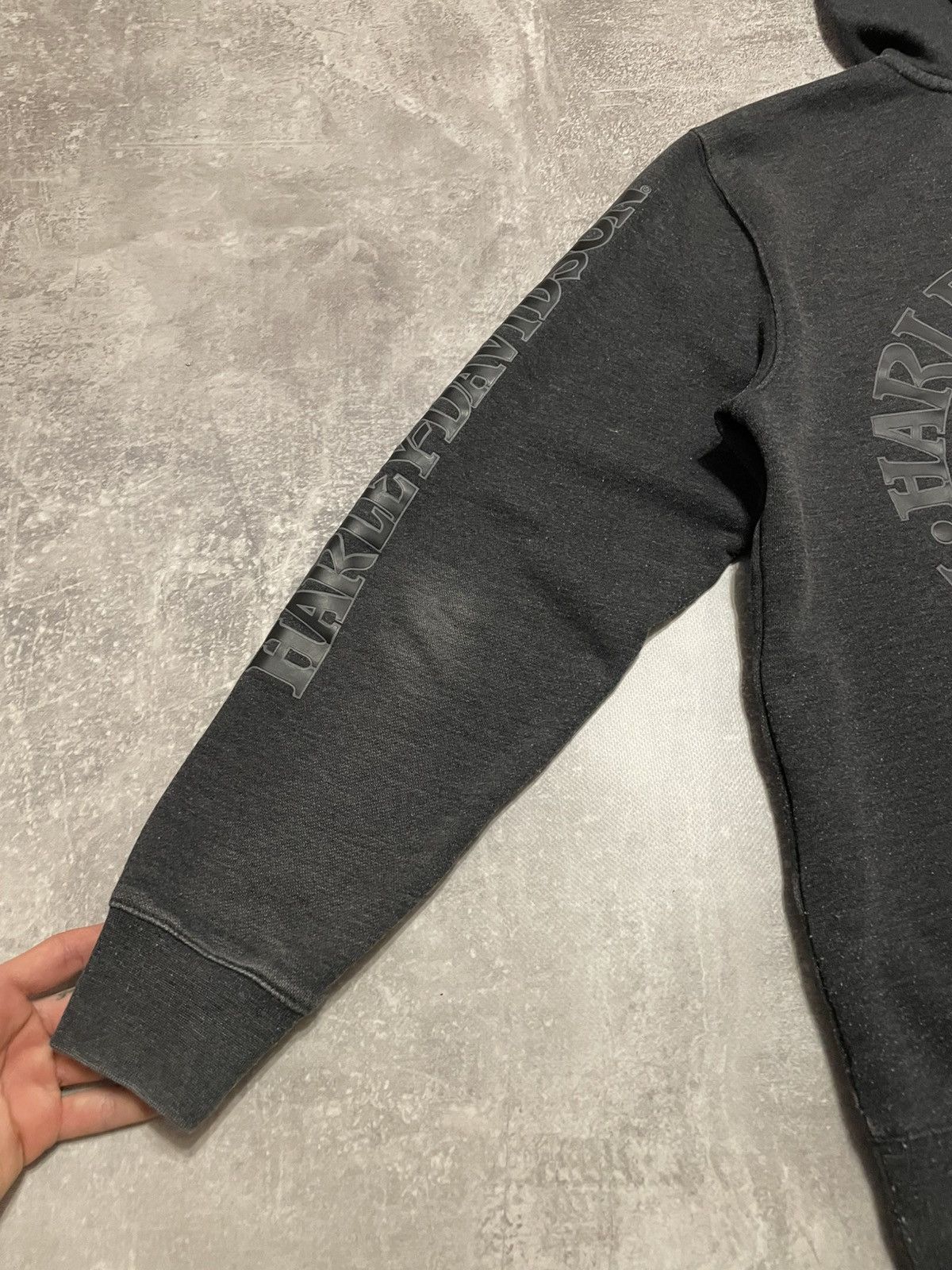 Harley Davidson × Vintage Vintage Harley Davidson Distressed Skull Zip-Up Hoodie Size US S / EU 44-46 / 1 - 19 Thumbnail