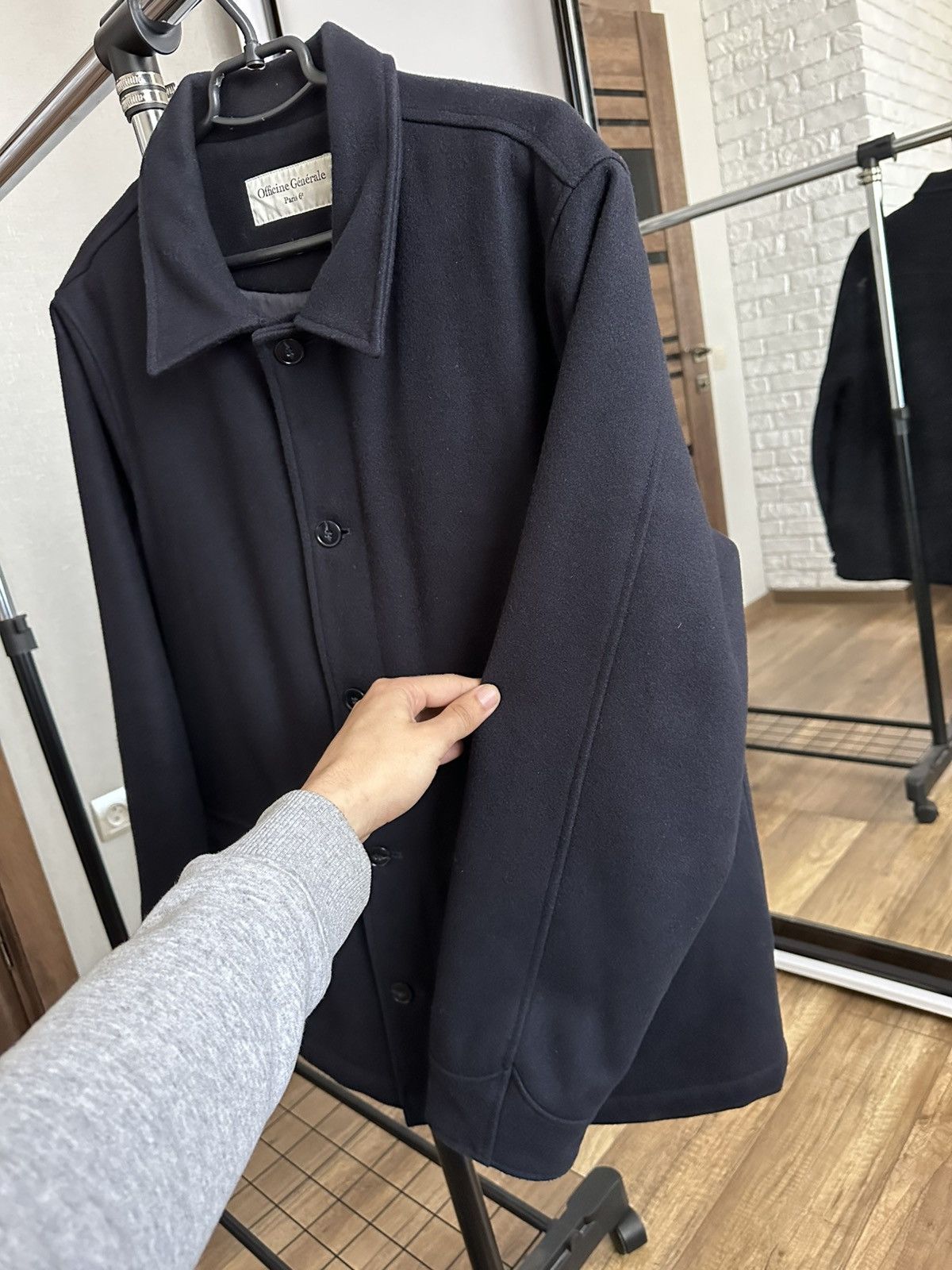 Officine Generale Officine Generale Navy Wool Vasco Jacket Size US L / EU 52-54 / 3 - 7 Thumbnail