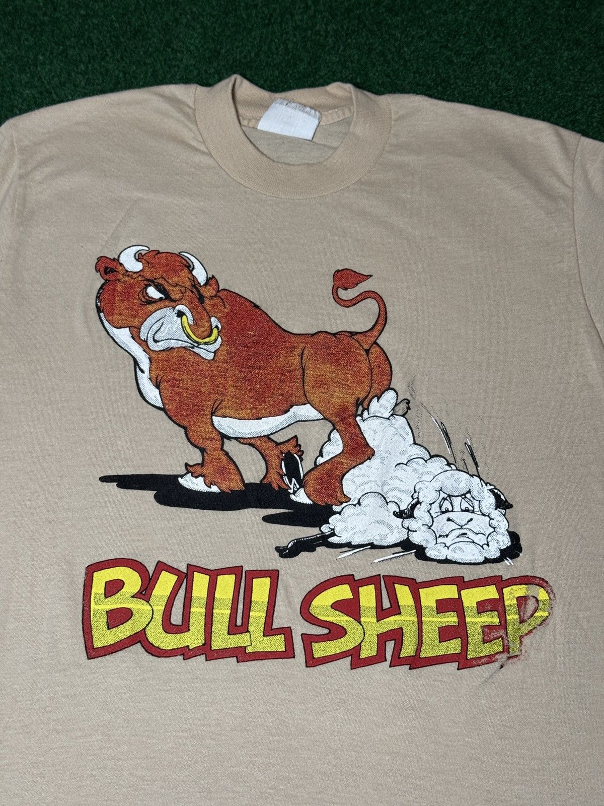 Other Vintage Bull Sheep 80s Bull Sh*t Animal Print Funny T Shirt Size US M / EU 48-50 / 2 - 2 Thumbnail