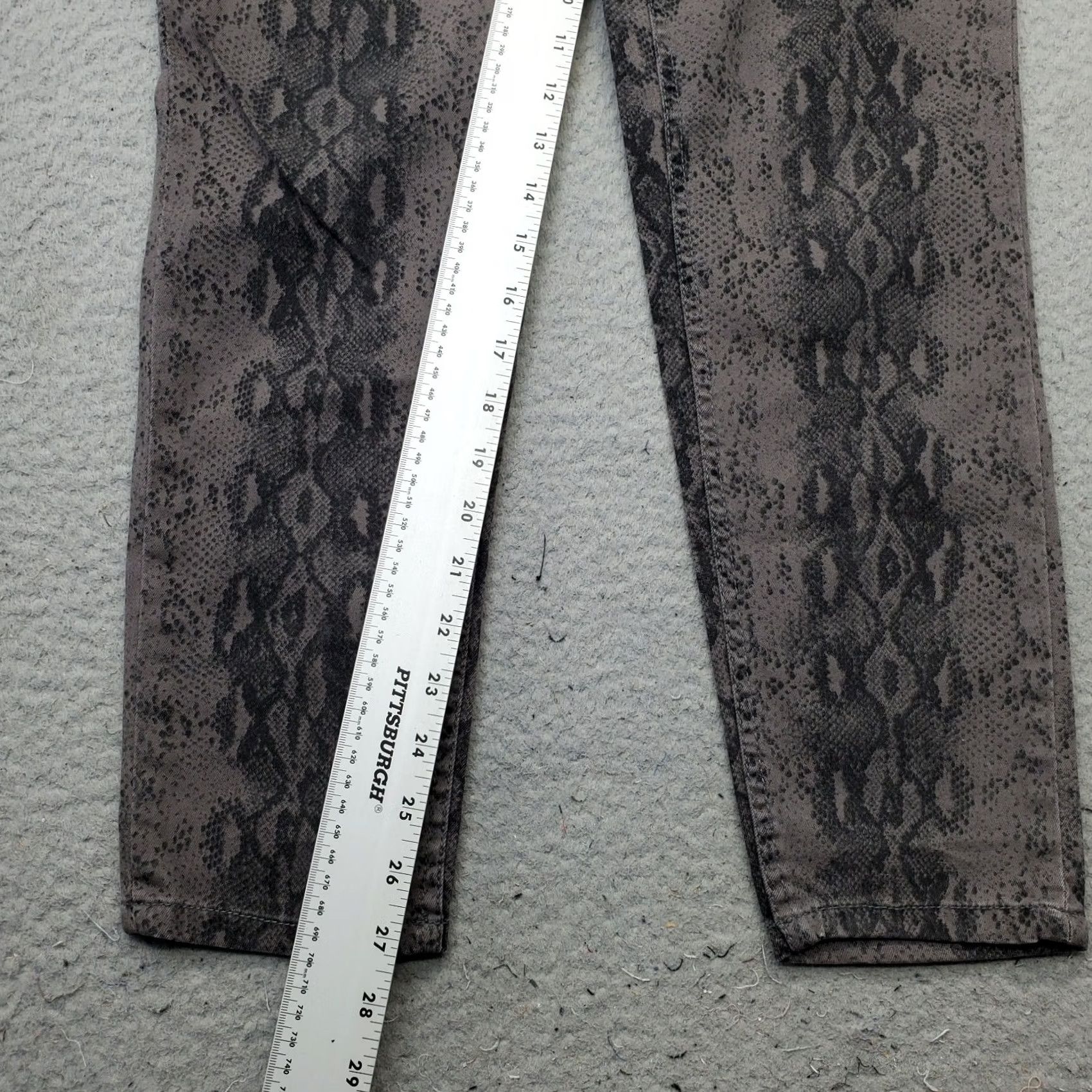 Vintage Kensie The Effortless Ankle Jeans Womens 8 Skimpy Snakeskin Printed Skinny Leg Multi Denim Cotton Jeans Size 30" / US 8 / IT 44 - 4 Thumbnail