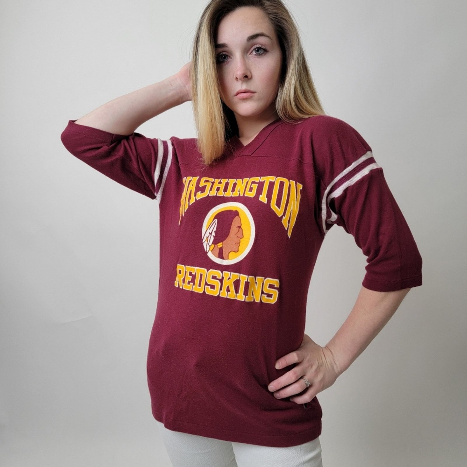 NFL Classic Original Vintage 90s Washington Football Jersey Tee Size US L / EU 52-54 / 3 - 2 Thumbnail