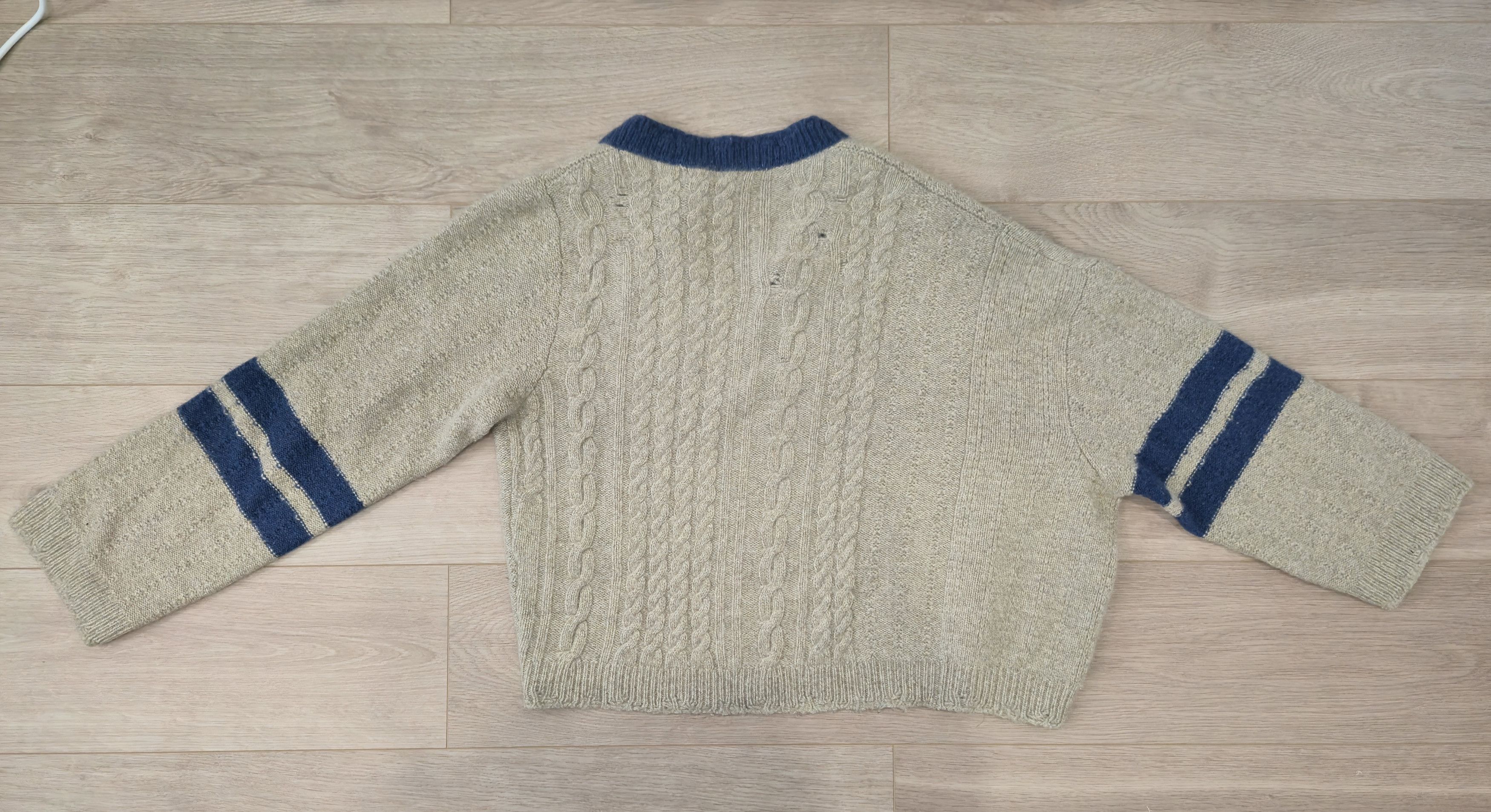 Enfants Riches Deprimes ERD Asymmetric Striped Brushed-Cashmere Sweater Size US M / EU 48-50 / 2 - 2 Thumbnail