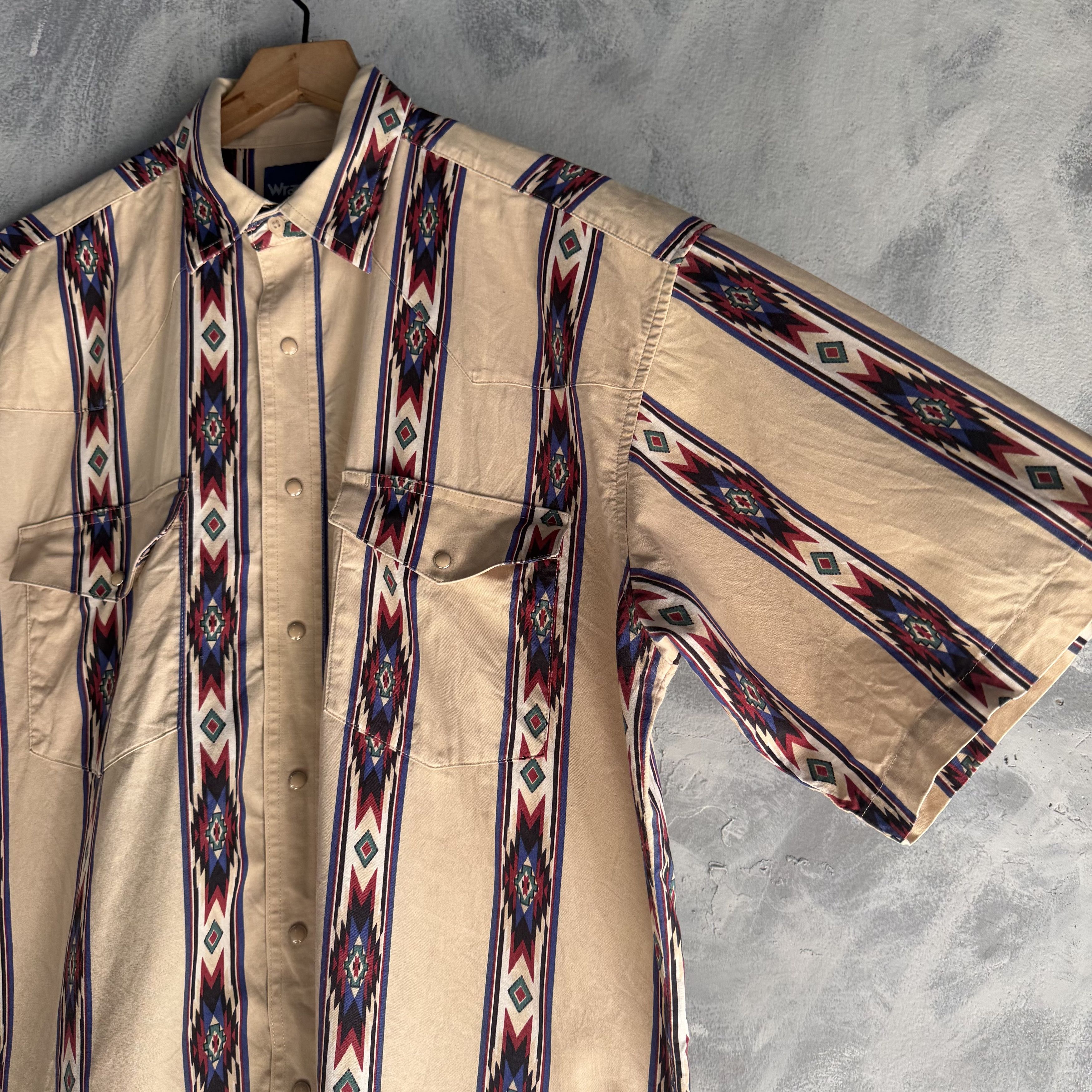 Wrangler Vintage Wrangler Pearl Snap Shirt Mens L Southwest 90s Aztec Size US L / EU 52-54 / 3 - 4 Thumbnail