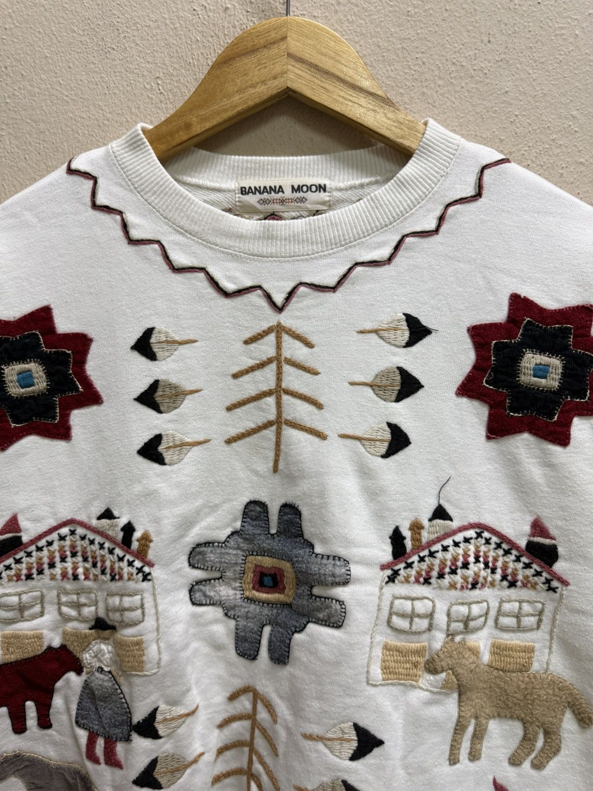 Native Vintage Banana Moon Native American Cropped Sweatshirt Size M / US 6-8 / IT 42-44 - 17 Thumbnail