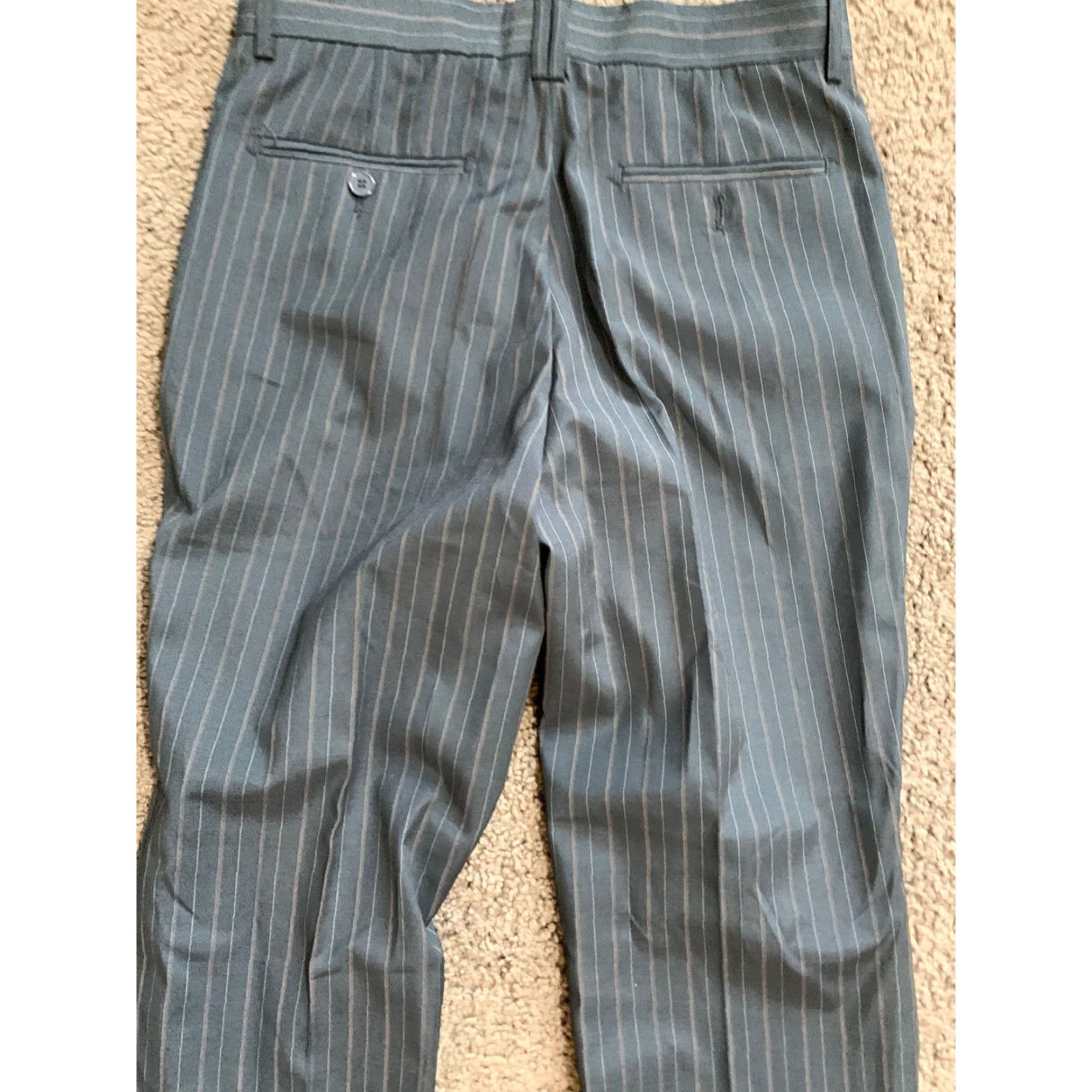 English Laundry English Laundry Women Navy Blue Striped Casual Pants 14 Polyester Rayon Cotton Slim Skinny Size 36" / US 14 / IT 50 - 5 Thumbnail