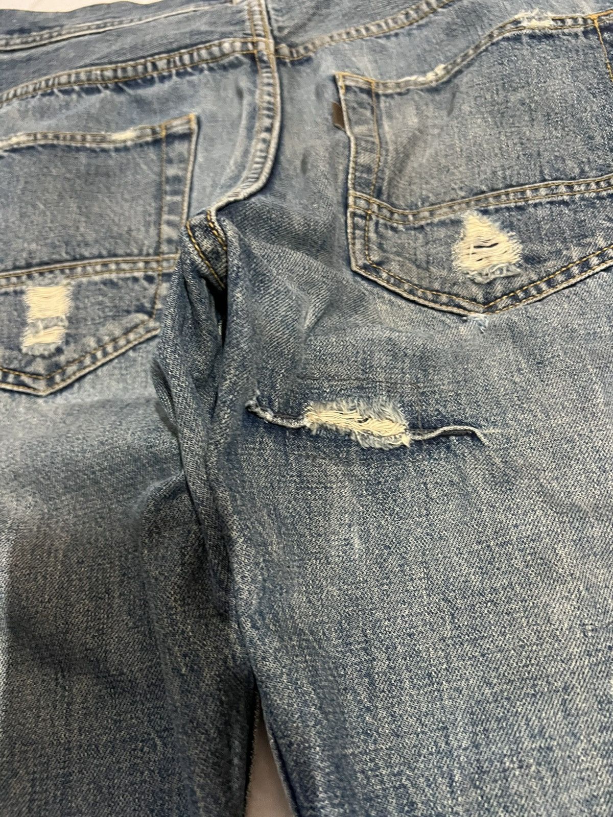 Hysteric Glamour × If Six Was Nine × Japanese Brand 🌈90’s union made sacrifice Distress mud Wash Jean Japan Size US 39 - 15 Thumbnail