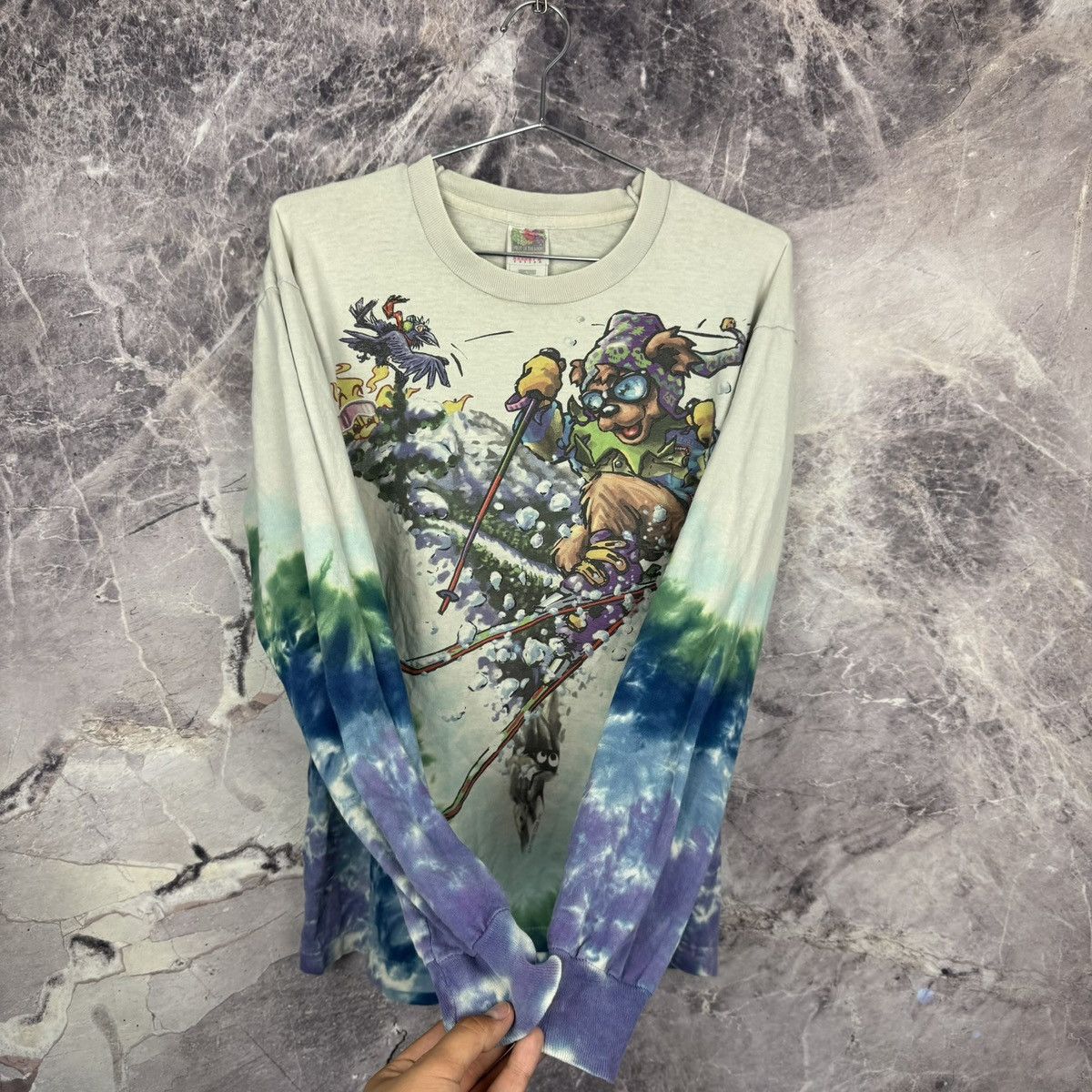 Vintage Vintage 1996 Grateful Dead Ski Bear Tie Dye Longsleeve Shirt Size US L / EU 52-54 / 3 - 2 Thumbnail