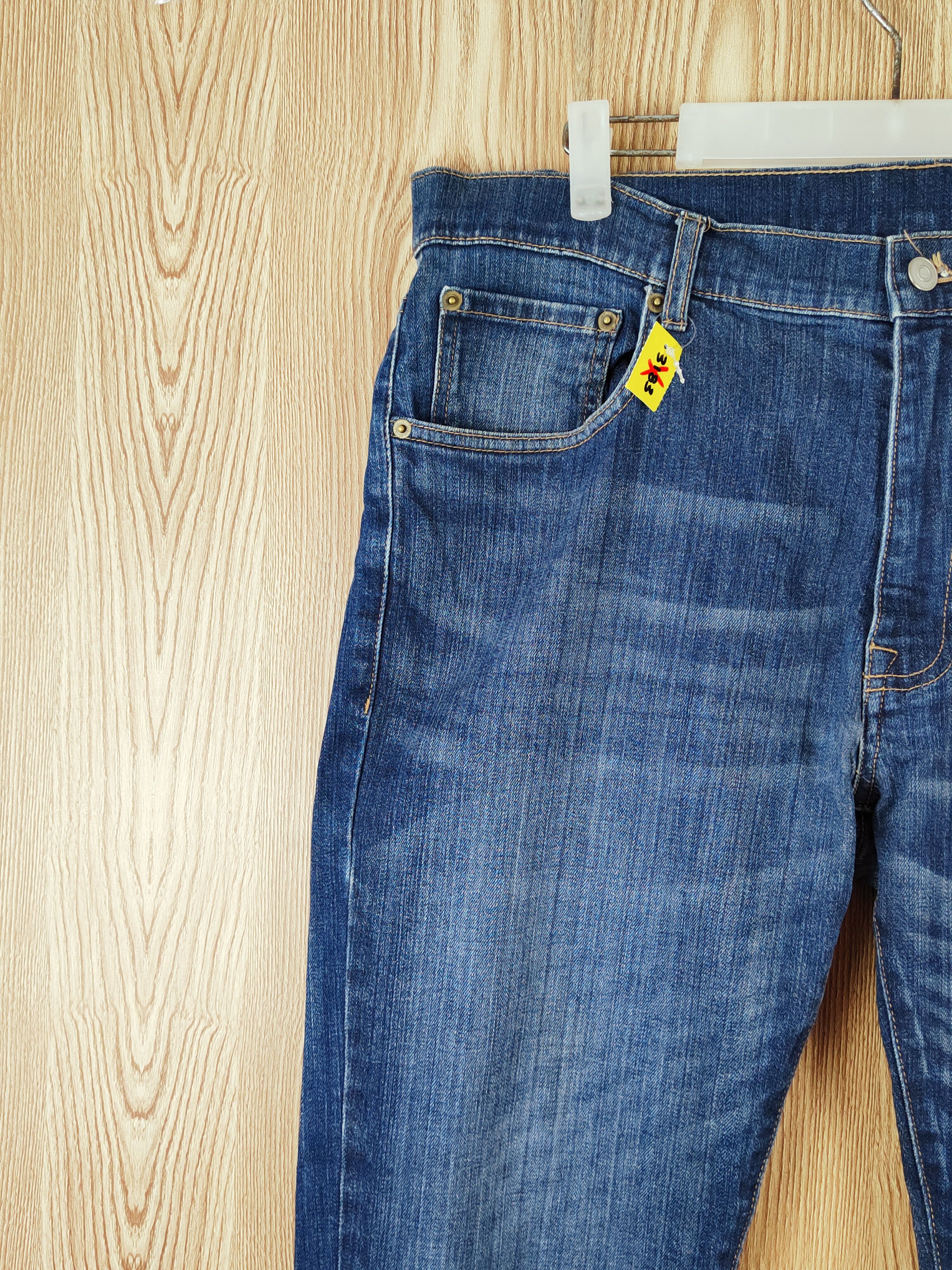 Japanese Brand Japanese Brand Dark Blue Distressed Ripped Jeans #W934 Size US 38 / EU 54 - 3 Thumbnail