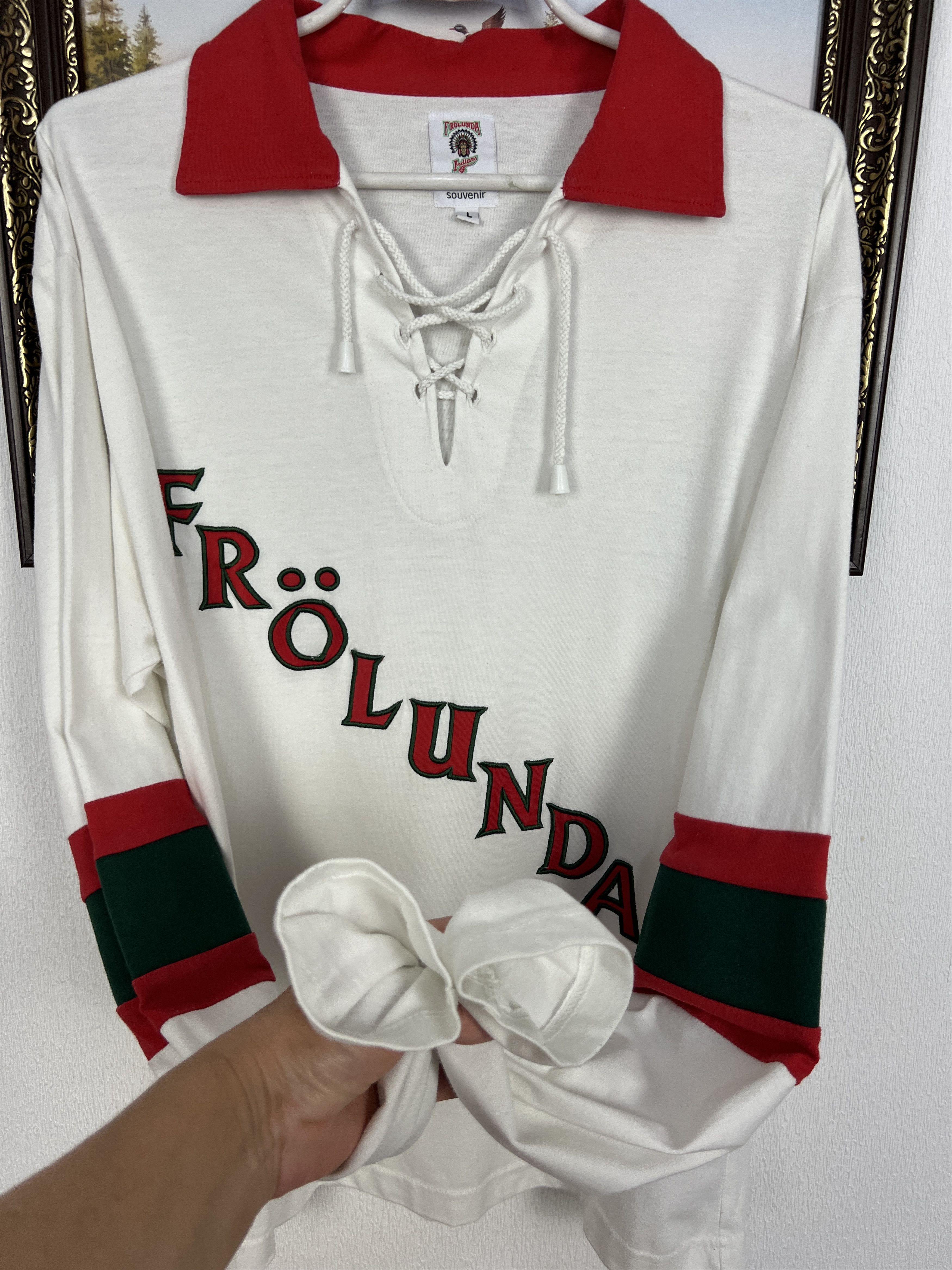 Vintage Vintage Frolunda HC Ice Hockey Jersey Long Sleeve Mens Size US L / EU 52-54 / 3 - 5 Thumbnail